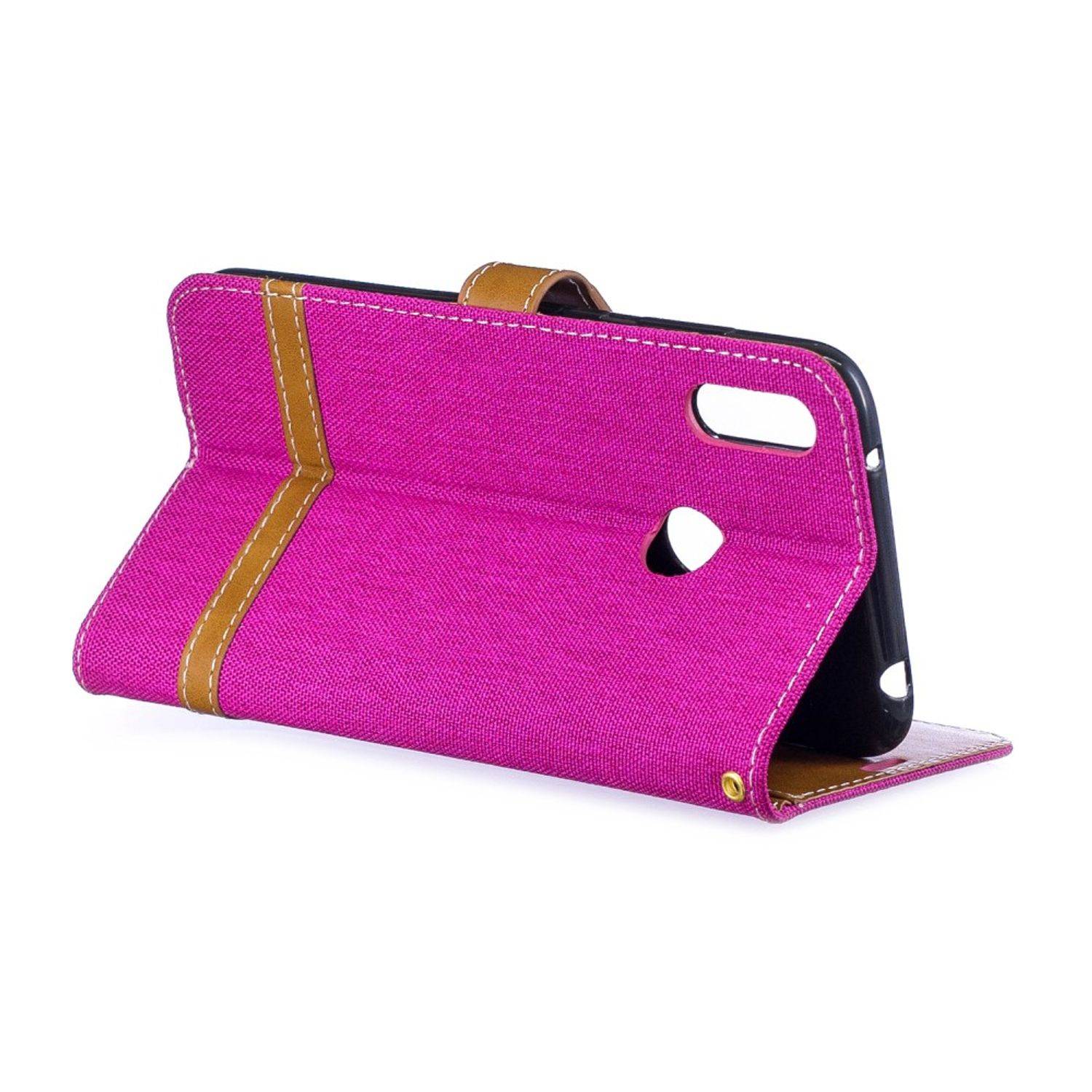 Huawei Y7 (2019) Handyhülle Bookcover Rosa