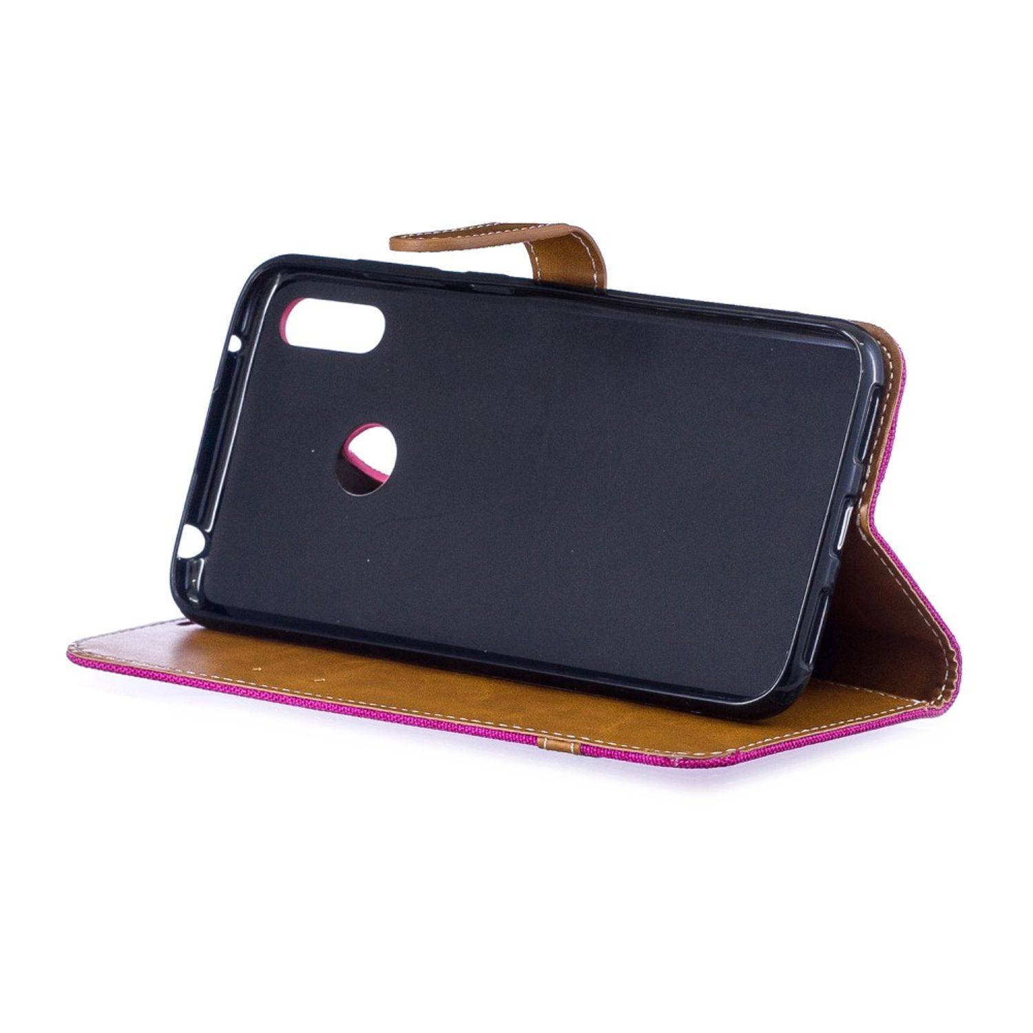 Huawei Y7 (2019) Handyhülle Bookcover Rosa