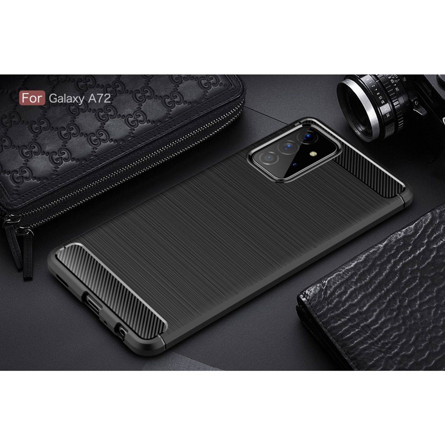 Samsung Galaxy A72 Handyhülle Backcover Schwarz