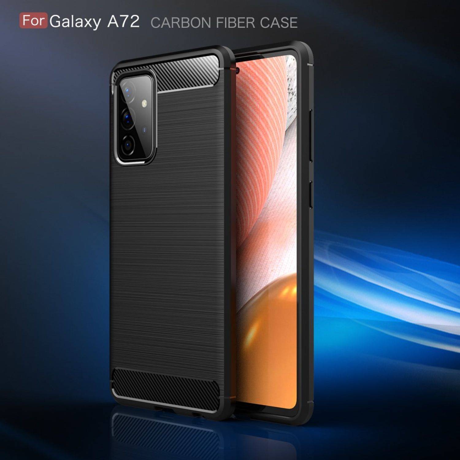 Samsung Galaxy A72 Handyhülle Backcover Schwarz