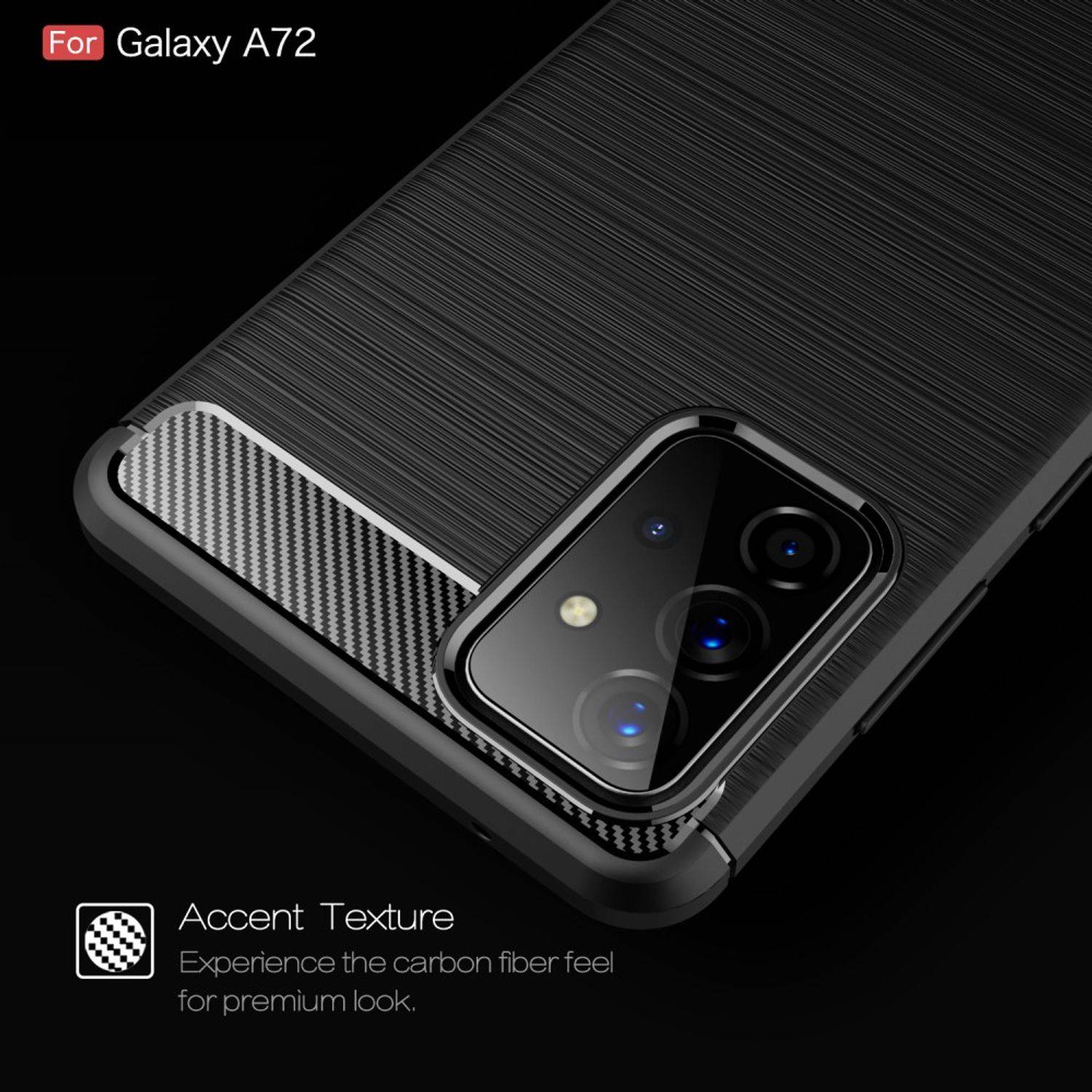 Samsung Galaxy A72 Handyhülle Backcover Schwarz