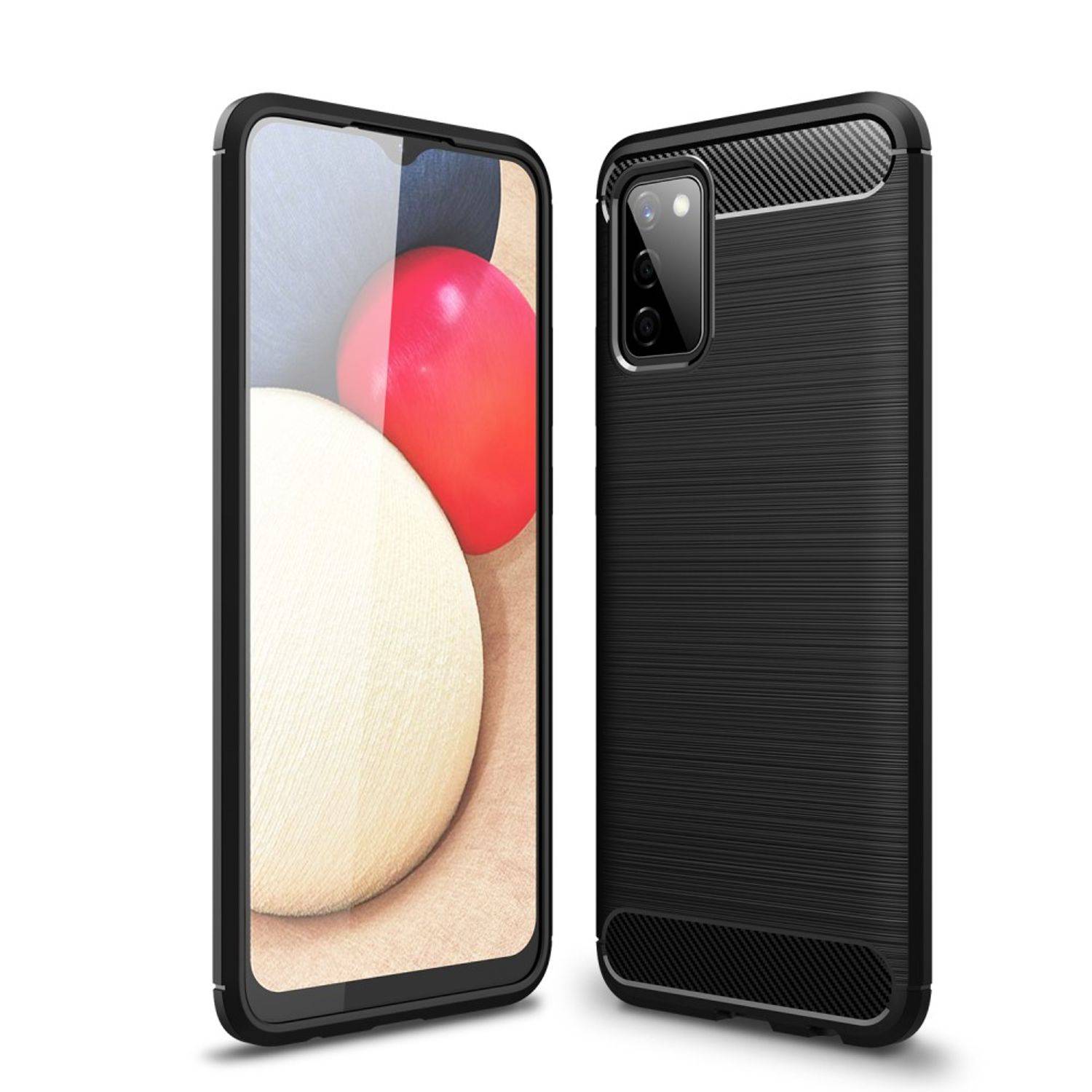 Samsung Galaxy A02s Handyhülle Backcover Schwarz