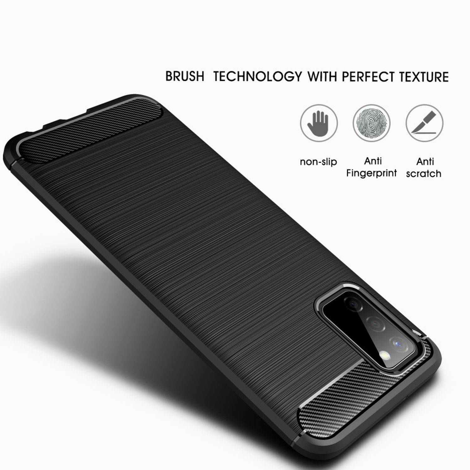 Samsung Galaxy A02s Handyhülle Backcover Schwarz