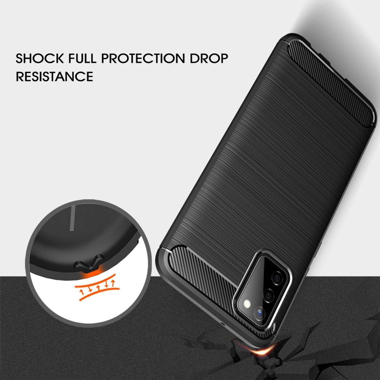 Samsung Galaxy A02s Handyhülle Backcover Schwarz