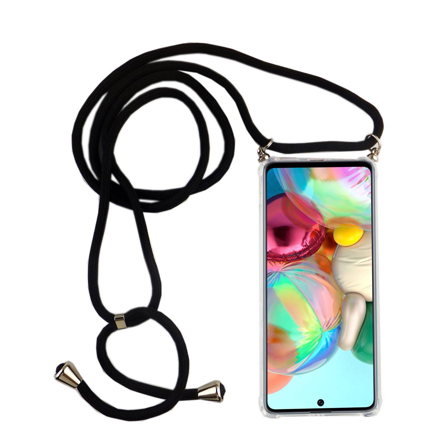 Samsung Galaxy A71 5G Handykette Handyhülle Umhängetasche Transparent