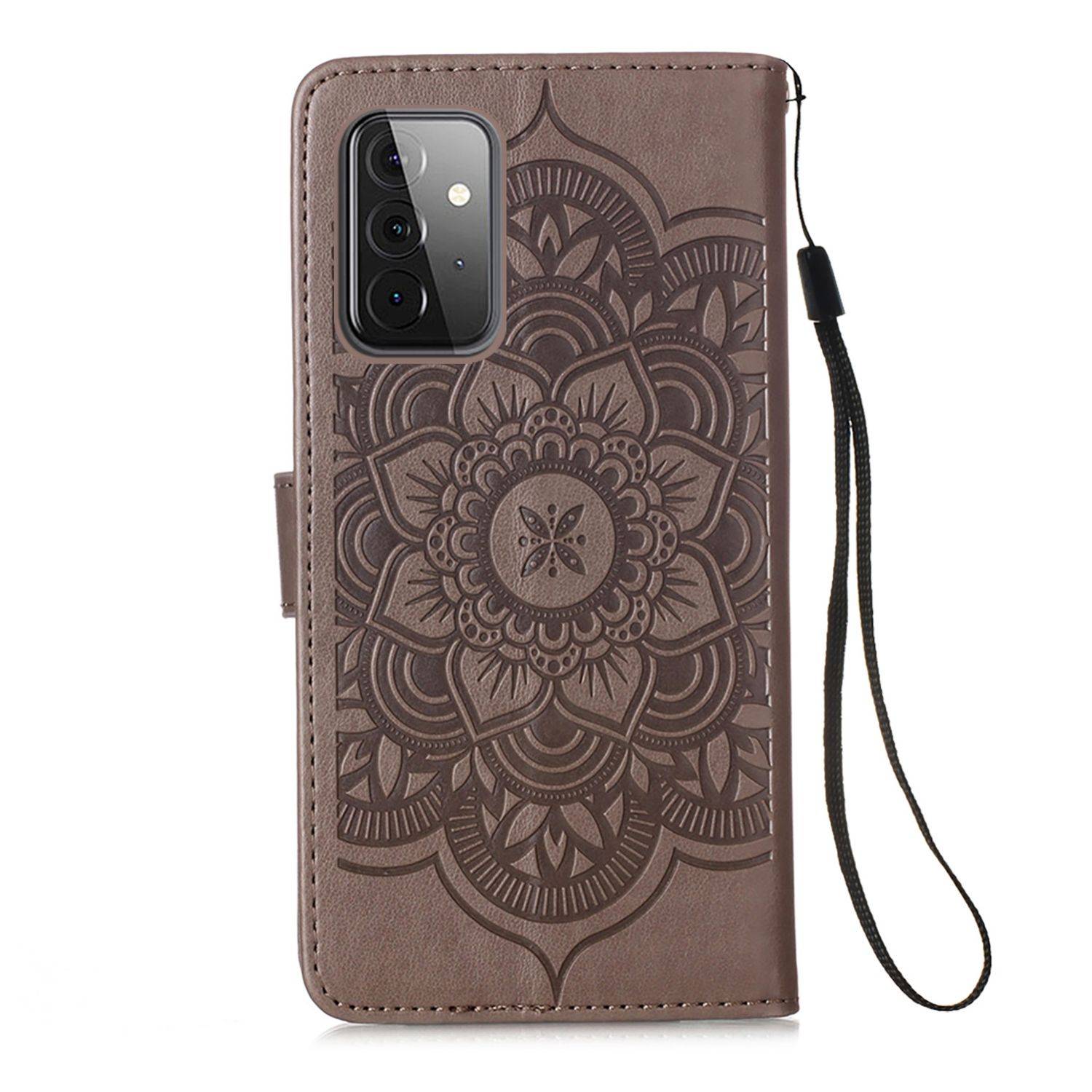Samsung Galaxy A72 5G Handyhülle Bookcover Grau