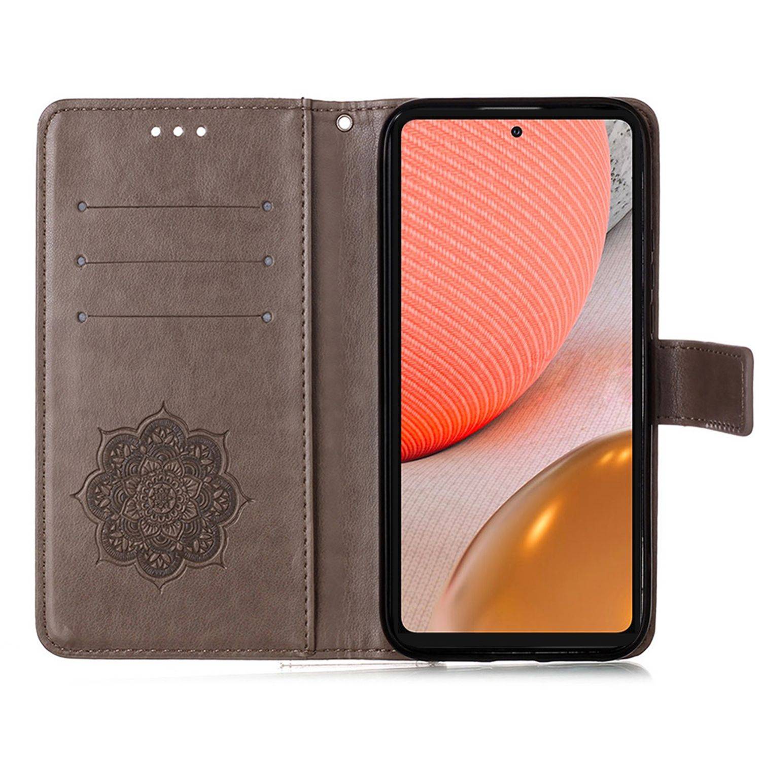 Samsung Galaxy A72 5G Handyhülle Bookcover Grau
