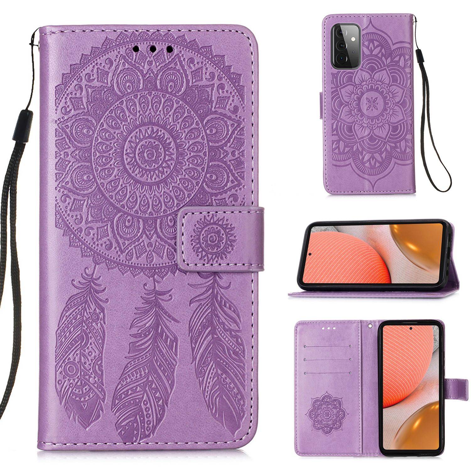 Samsung Galaxy A72 5G Handyhülle Bookcover Violett