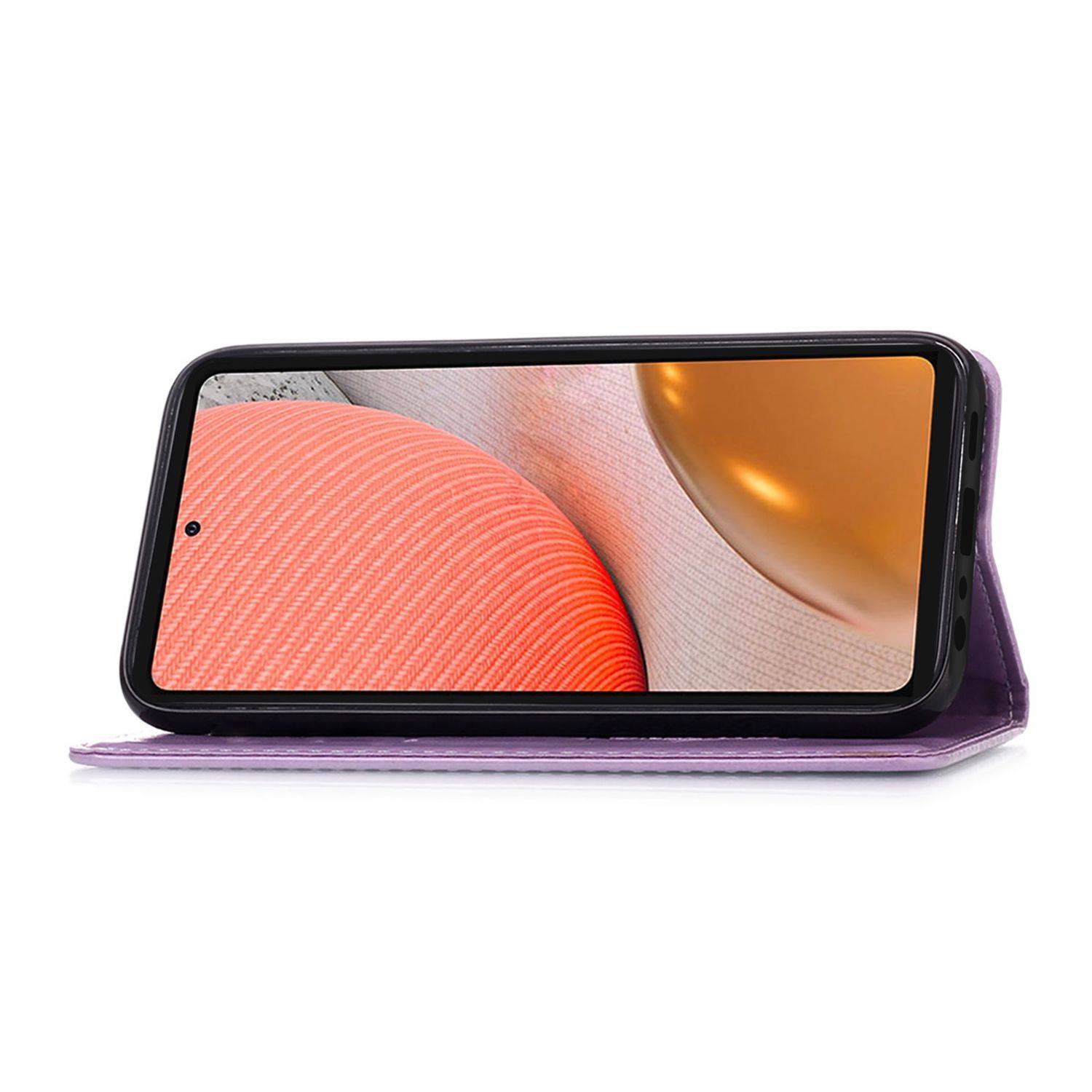Samsung Galaxy A72 5G Handyhülle Bookcover Violett