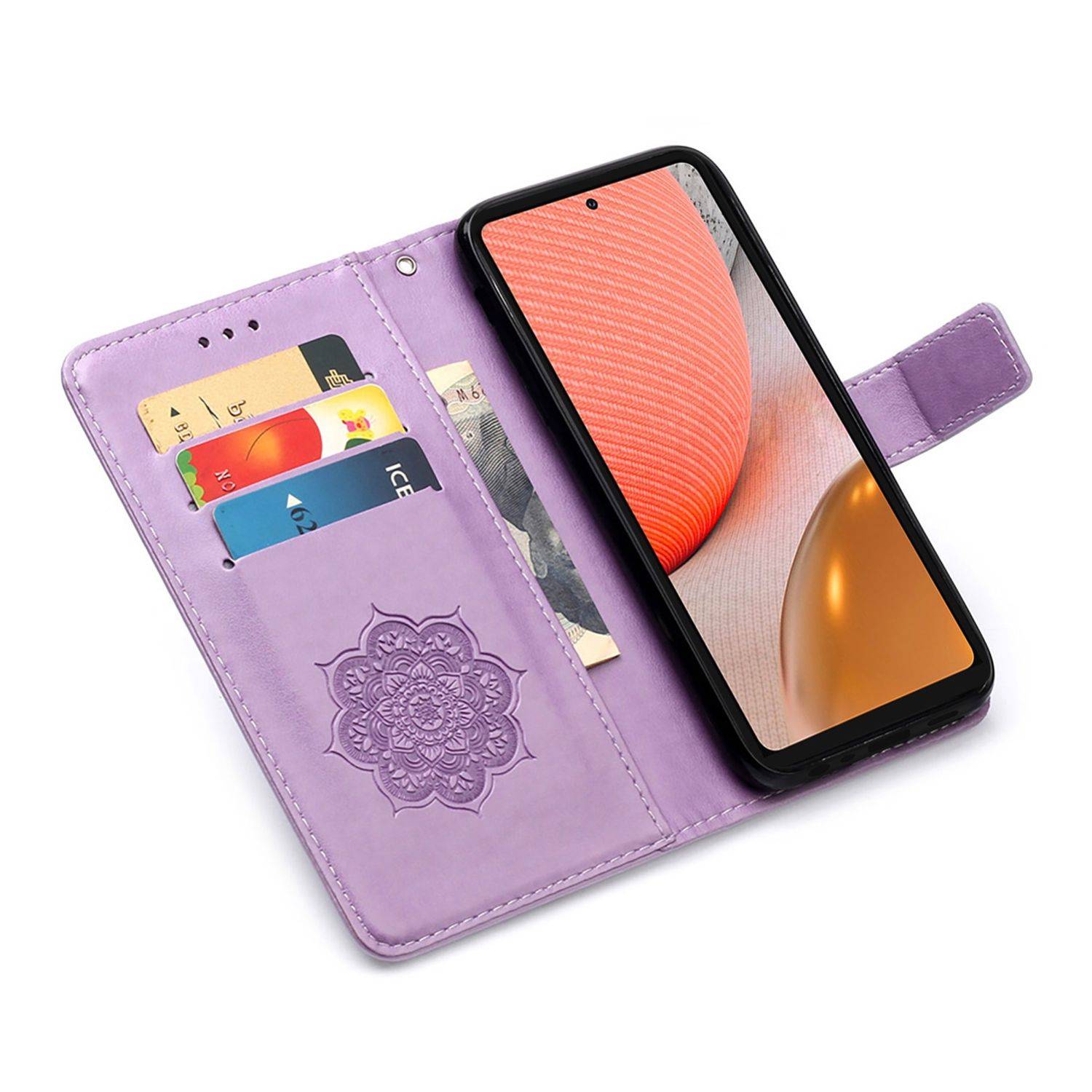 Samsung Galaxy A72 5G Handyhülle Bookcover Violett