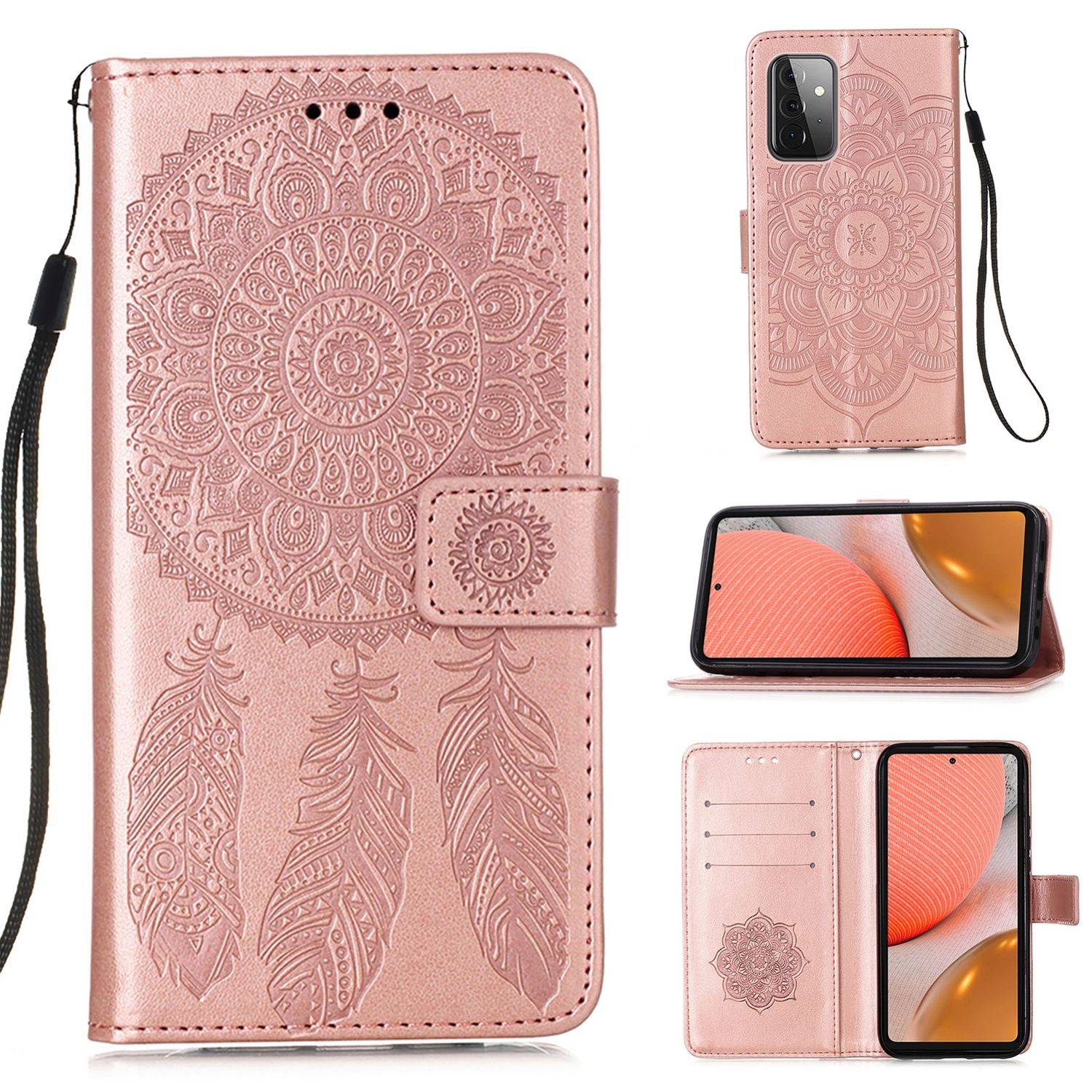 Samsung Galaxy A72 5G Handyhülle Bookcover Rosa