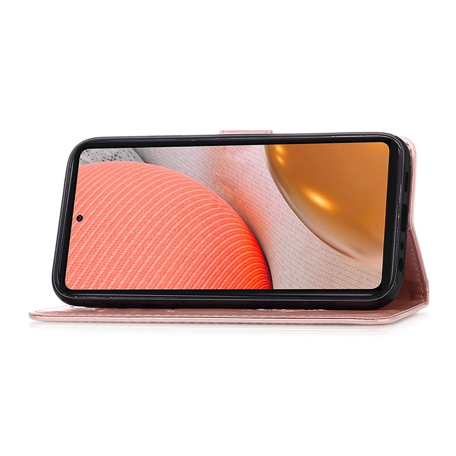 Samsung Galaxy A72 5G Handyhülle Bookcover Rosa