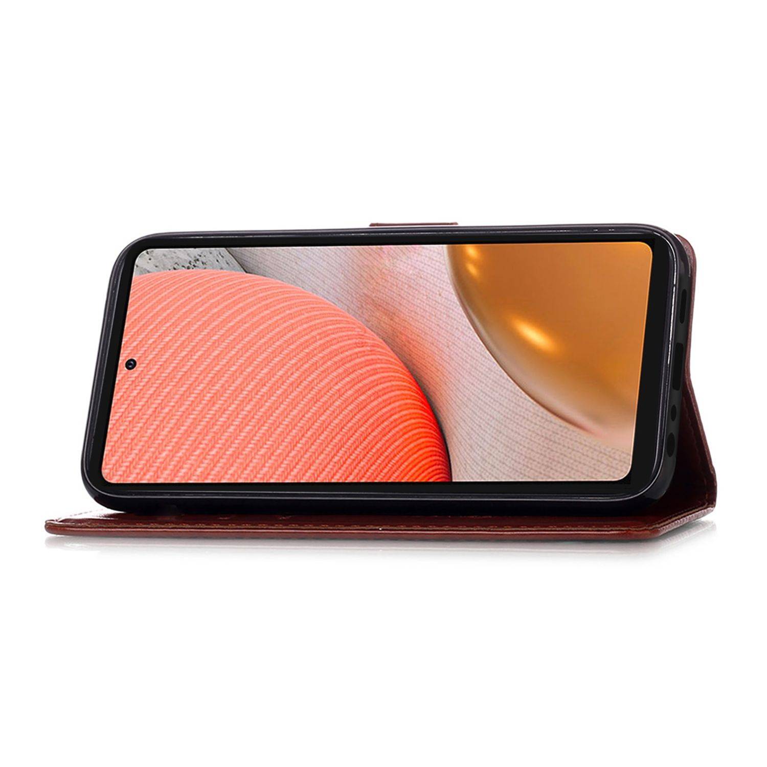 Samsung Galaxy A72 5G Handyhülle Bookcover Braun