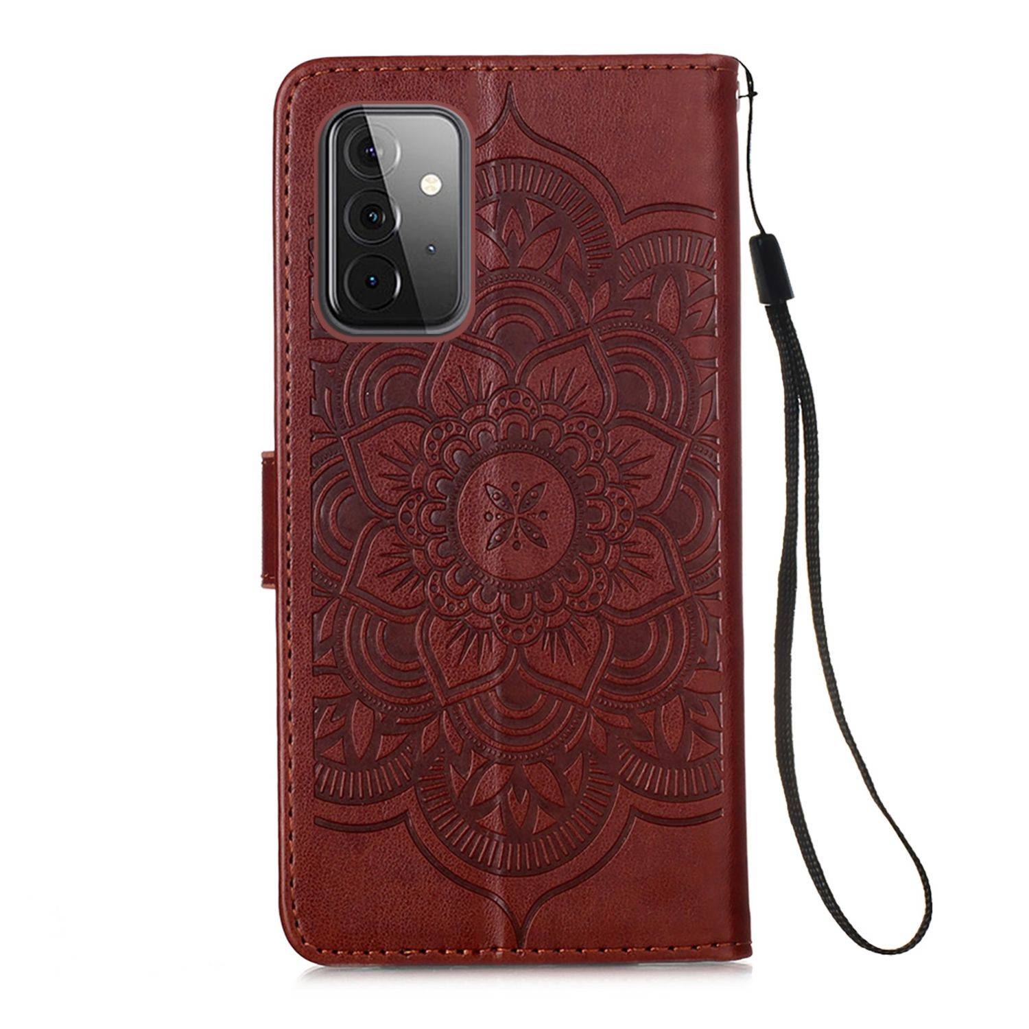 Samsung Galaxy A72 5G Handyhülle Bookcover Braun