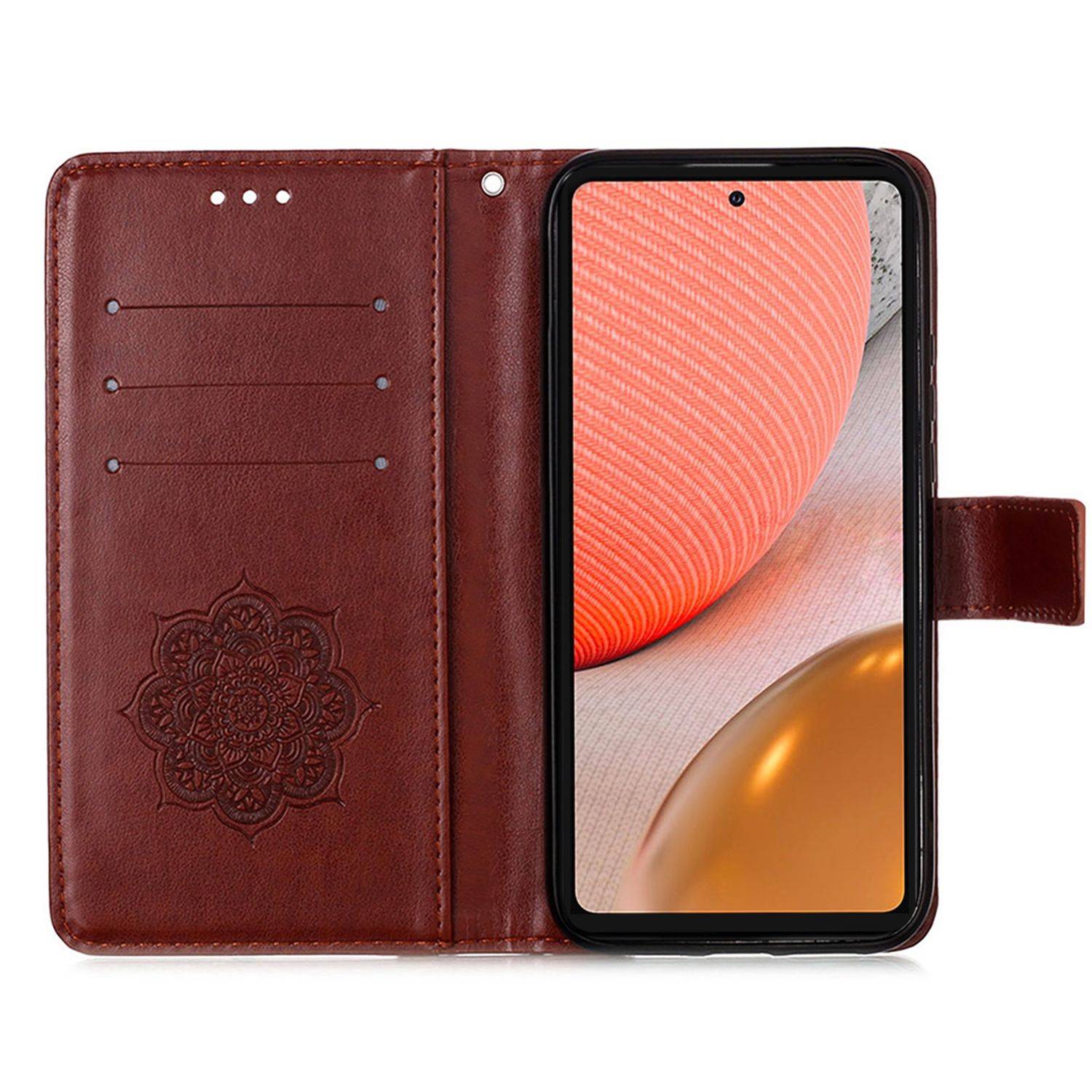Samsung Galaxy A72 5G Handyhülle Bookcover Braun