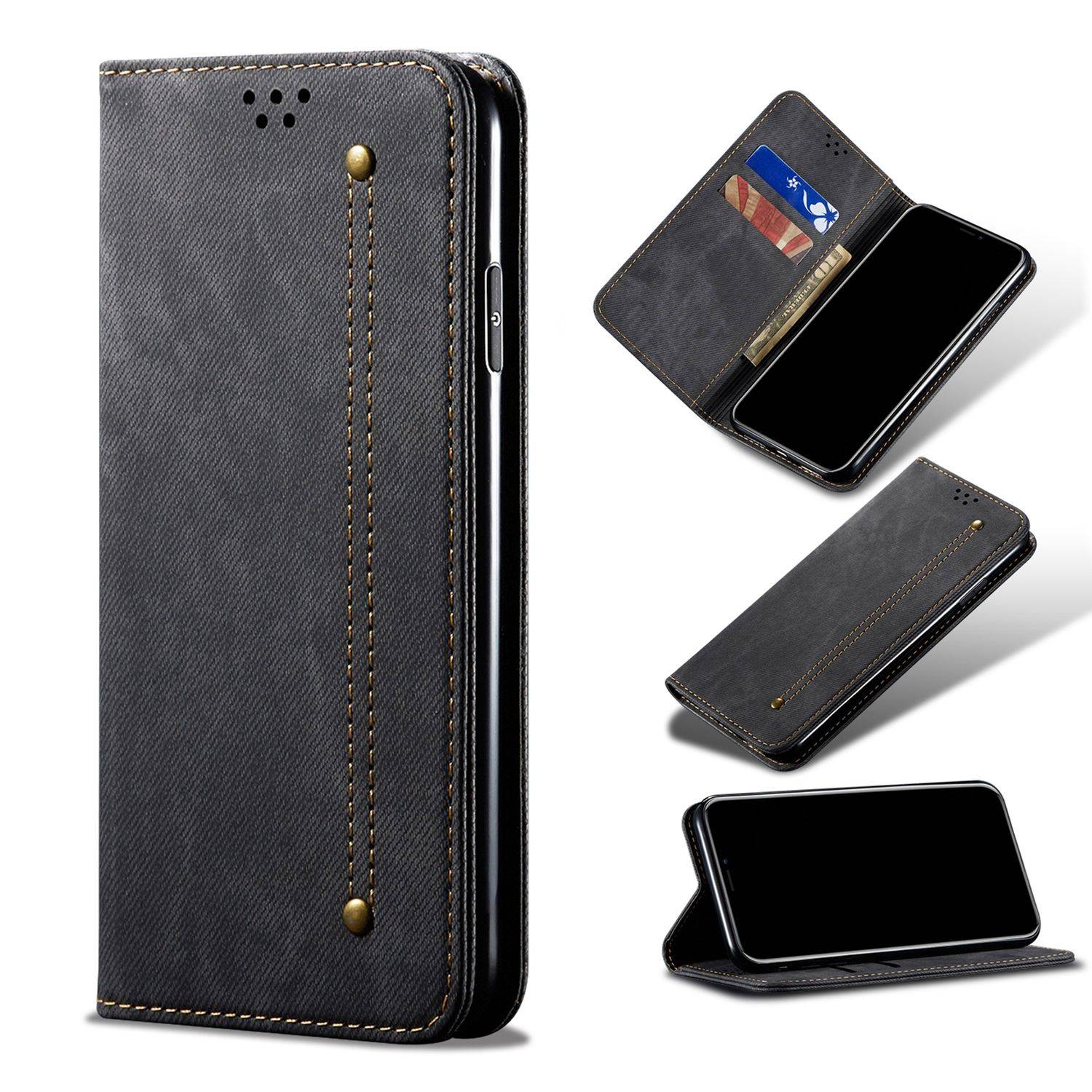 Samsung Galaxy A72 5G Handyhülle Bookcover Schwarz