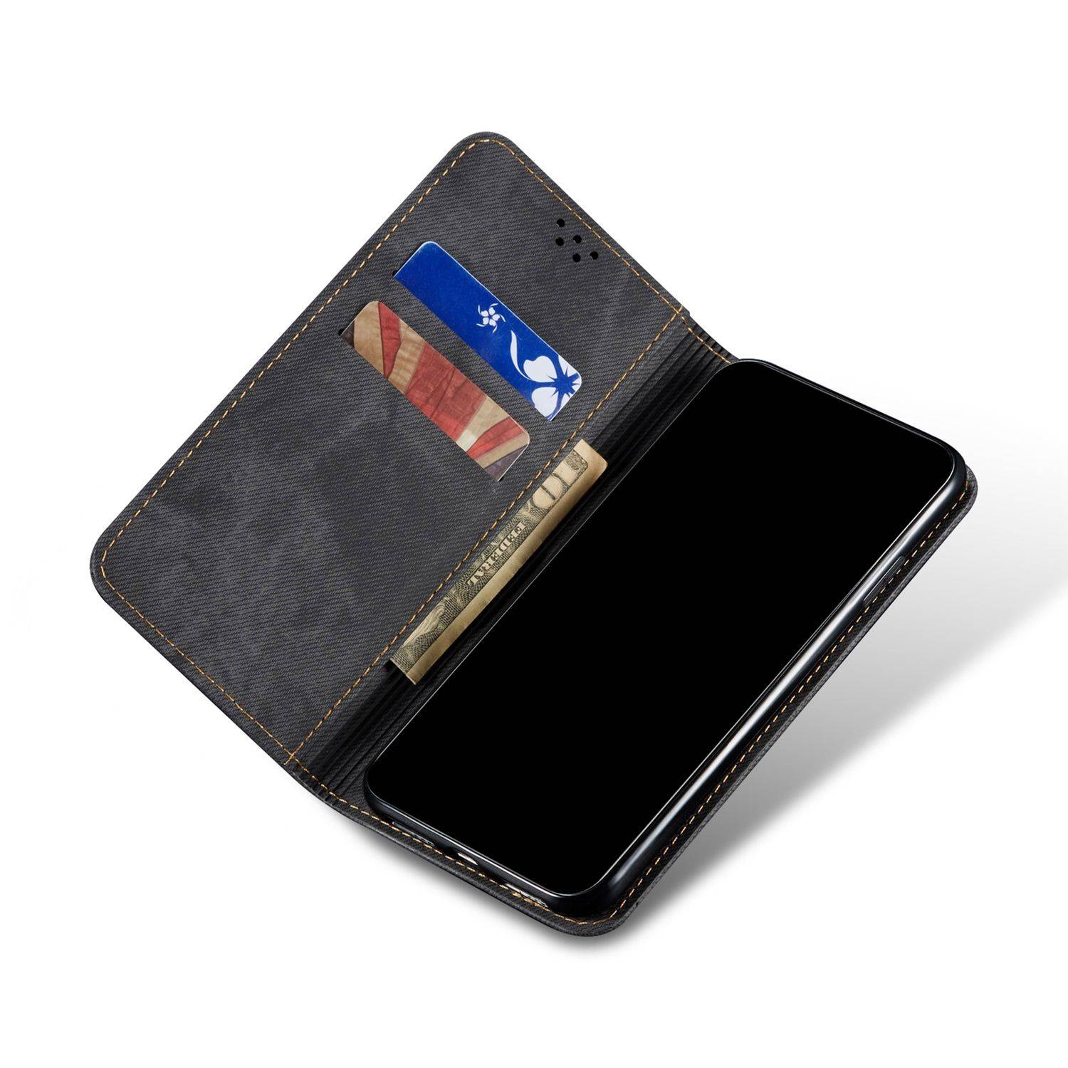 Samsung Galaxy A72 5G Handyhülle Bookcover Schwarz