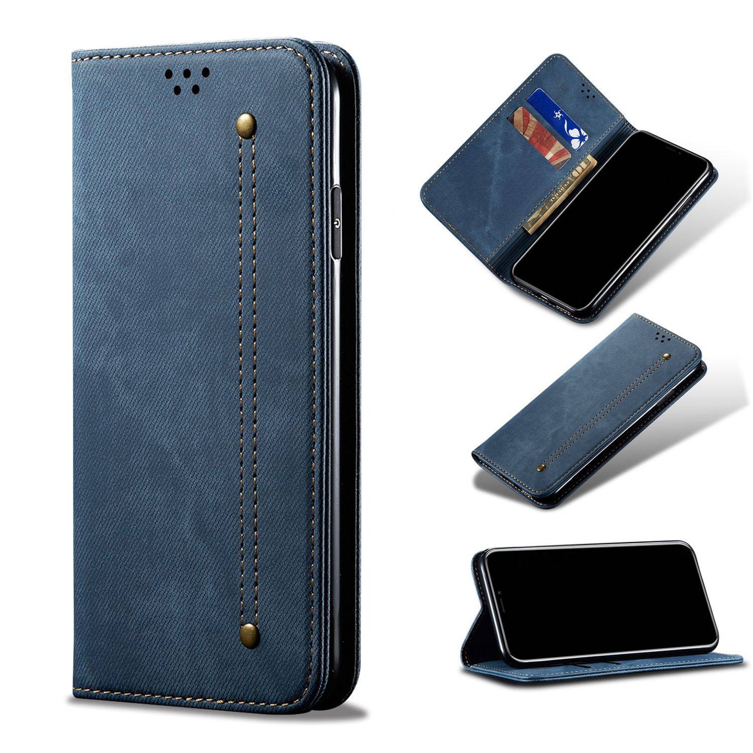 Samsung Galaxy A72 5G Handyhülle Bookcover Blau