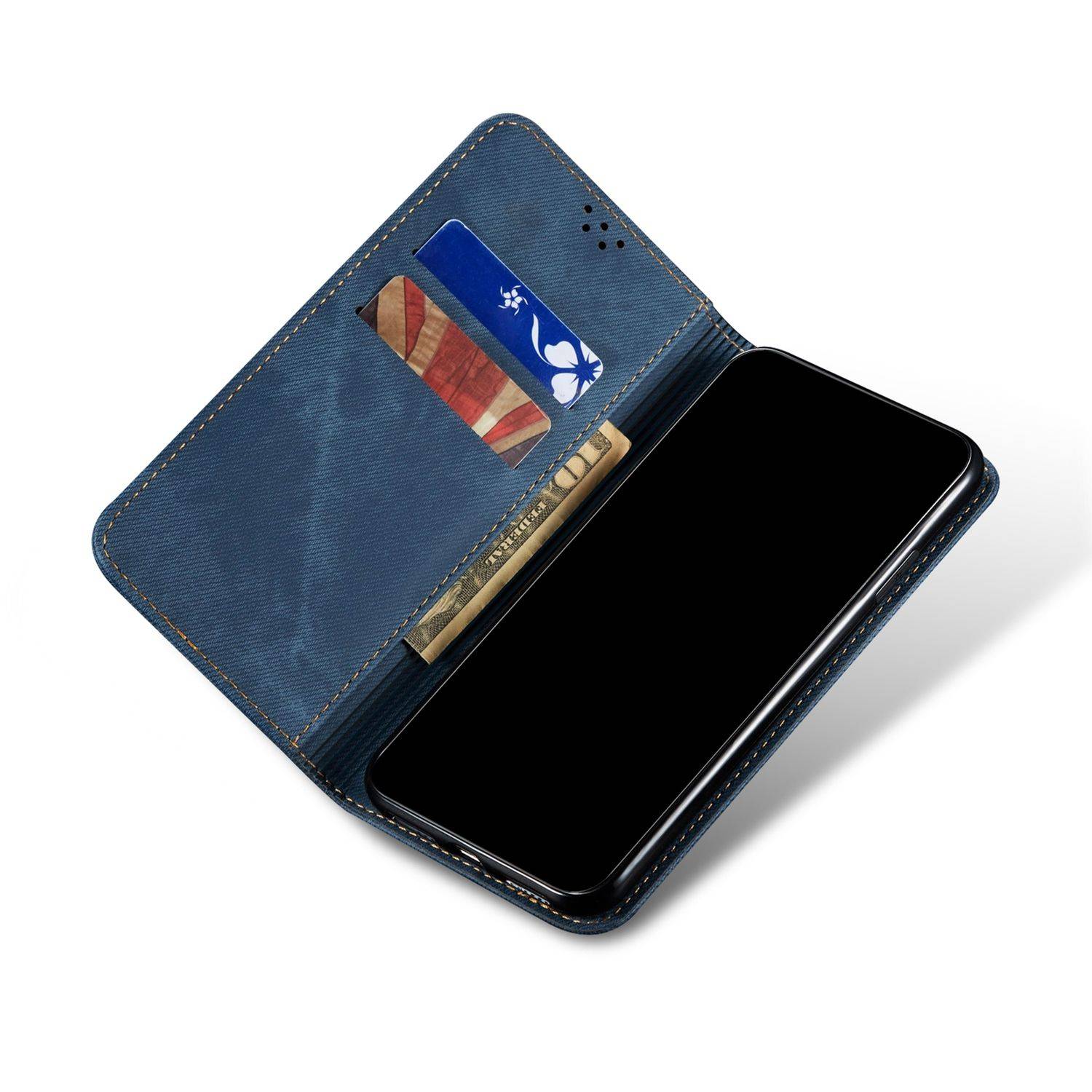 Samsung Galaxy A72 5G Handyhülle Bookcover Blau