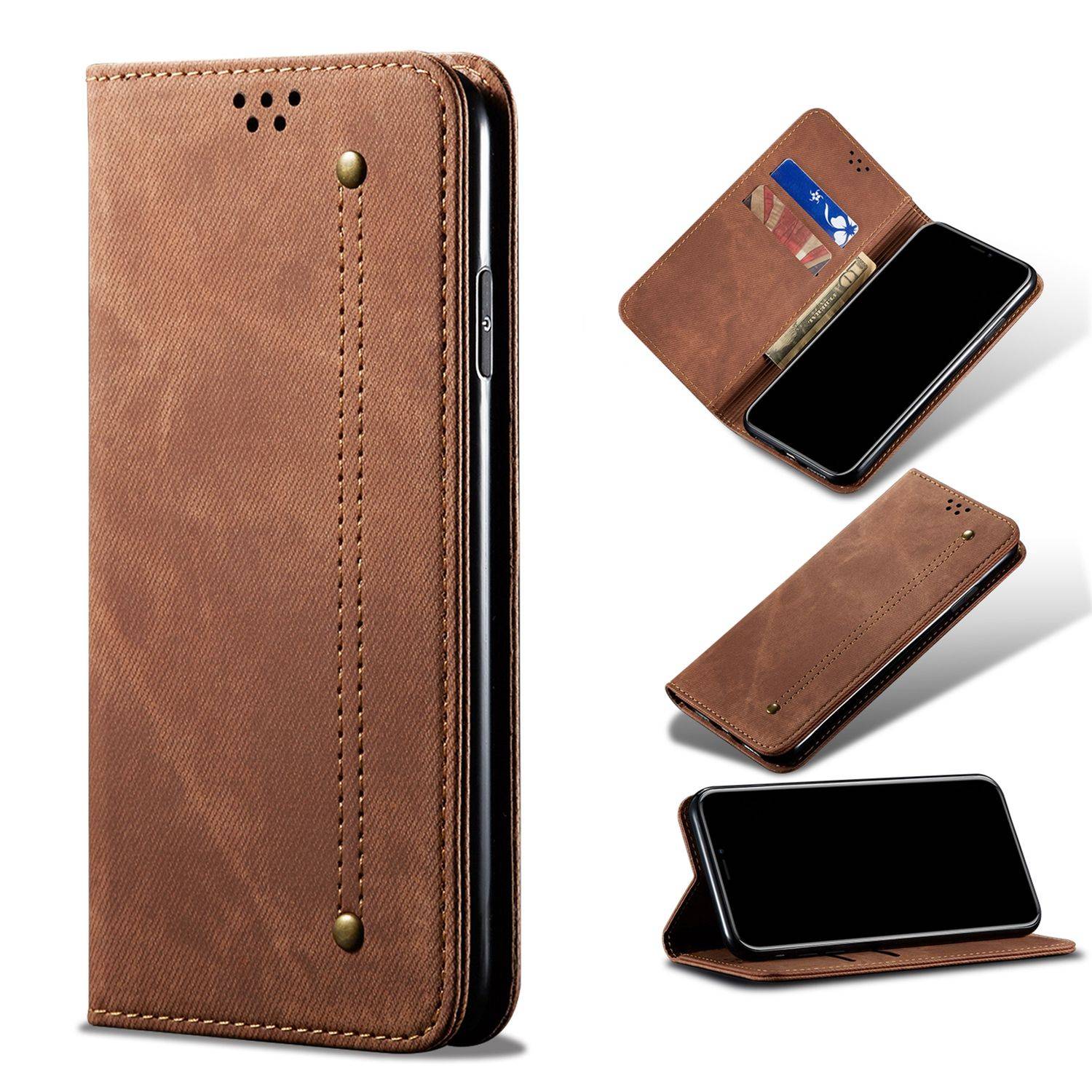 Samsung Galaxy A72 5G Handyhülle Bookcover Braun