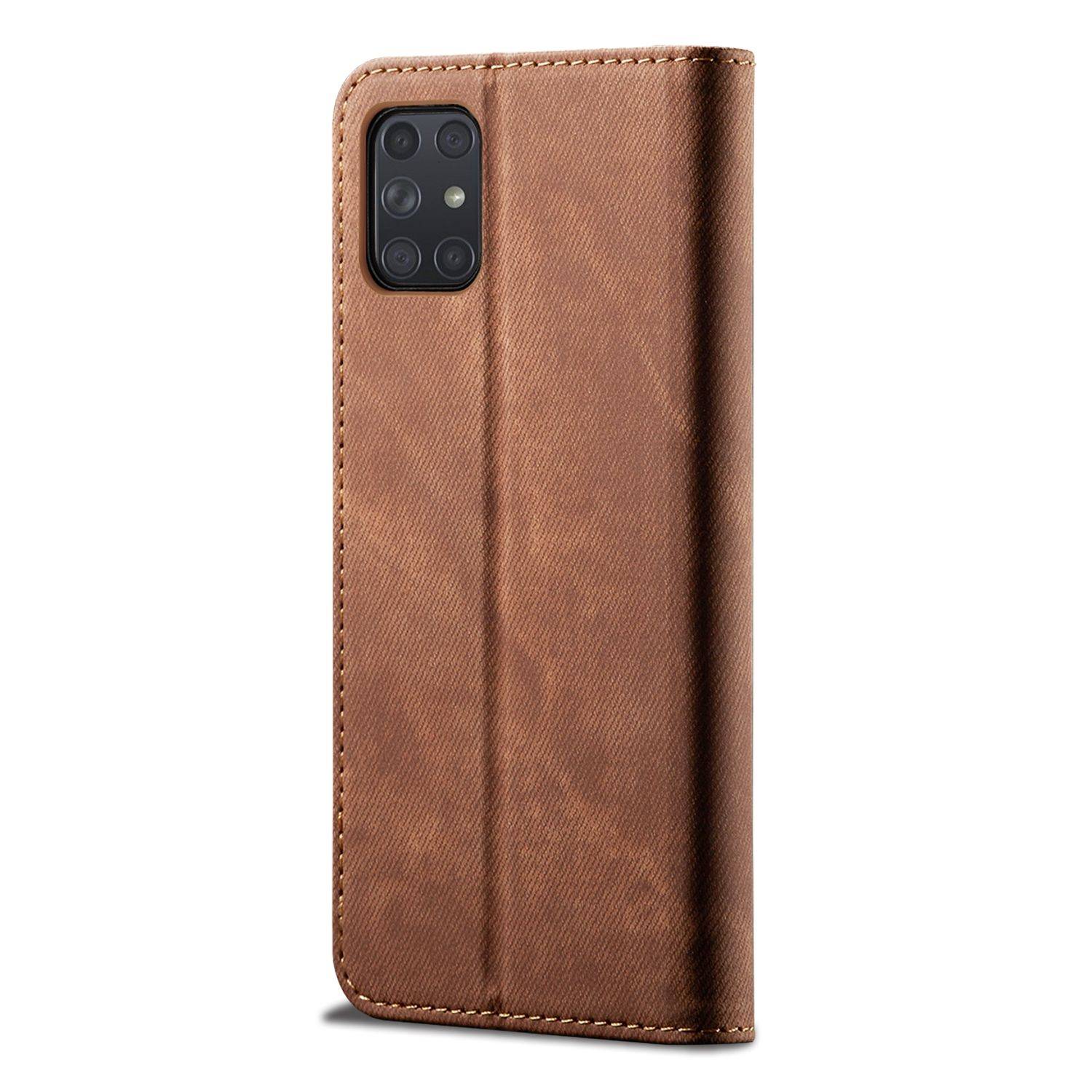 Samsung Galaxy A72 5G Handyhülle Bookcover Braun