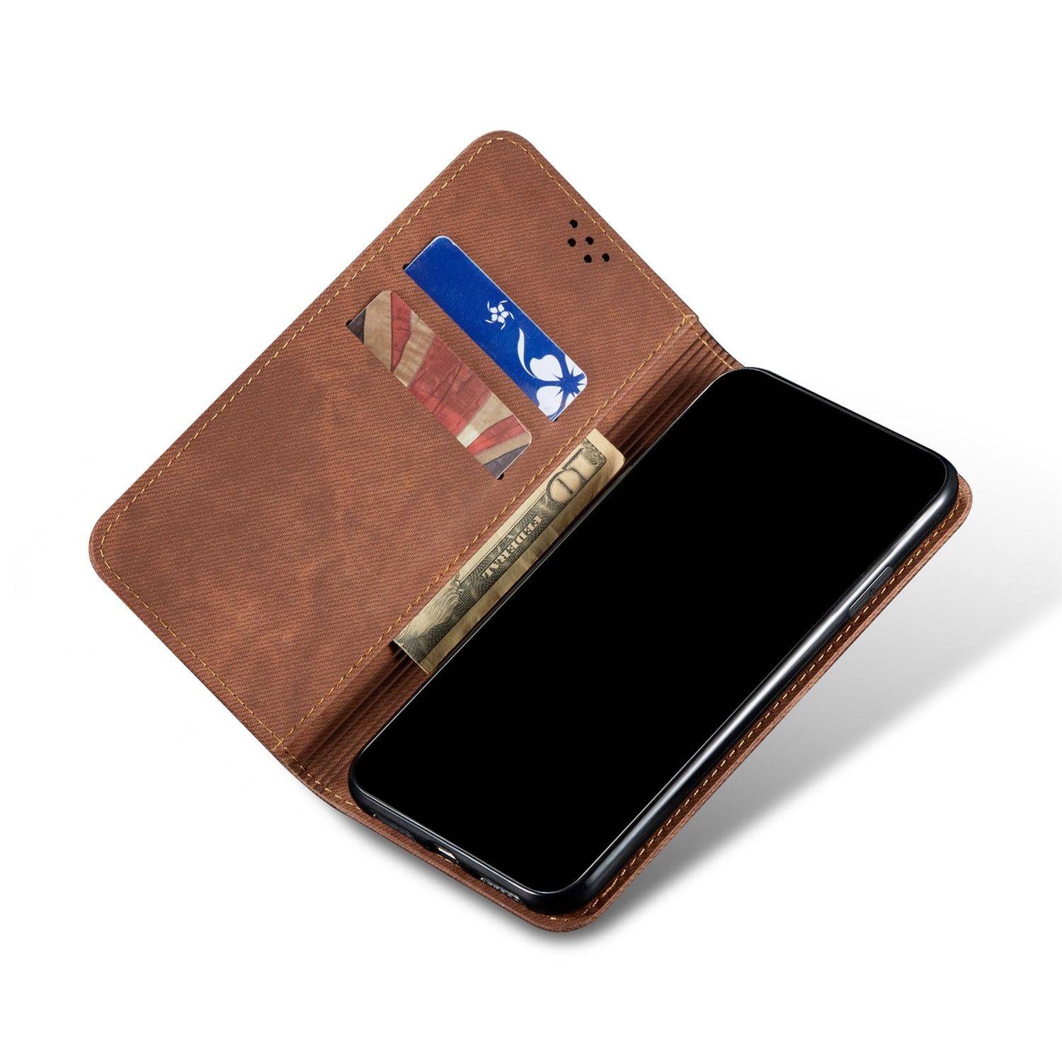 Samsung Galaxy A72 5G Handyhülle Bookcover Braun