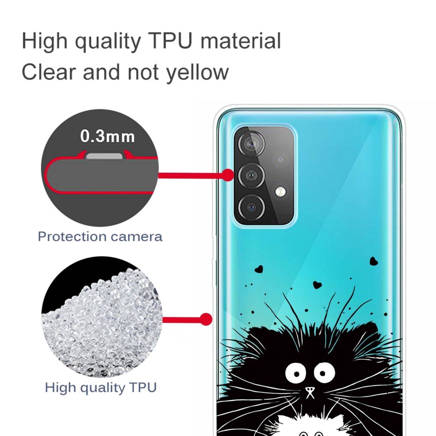 Samsung Galaxy A32 5G Handyhülle Backcover Transparent