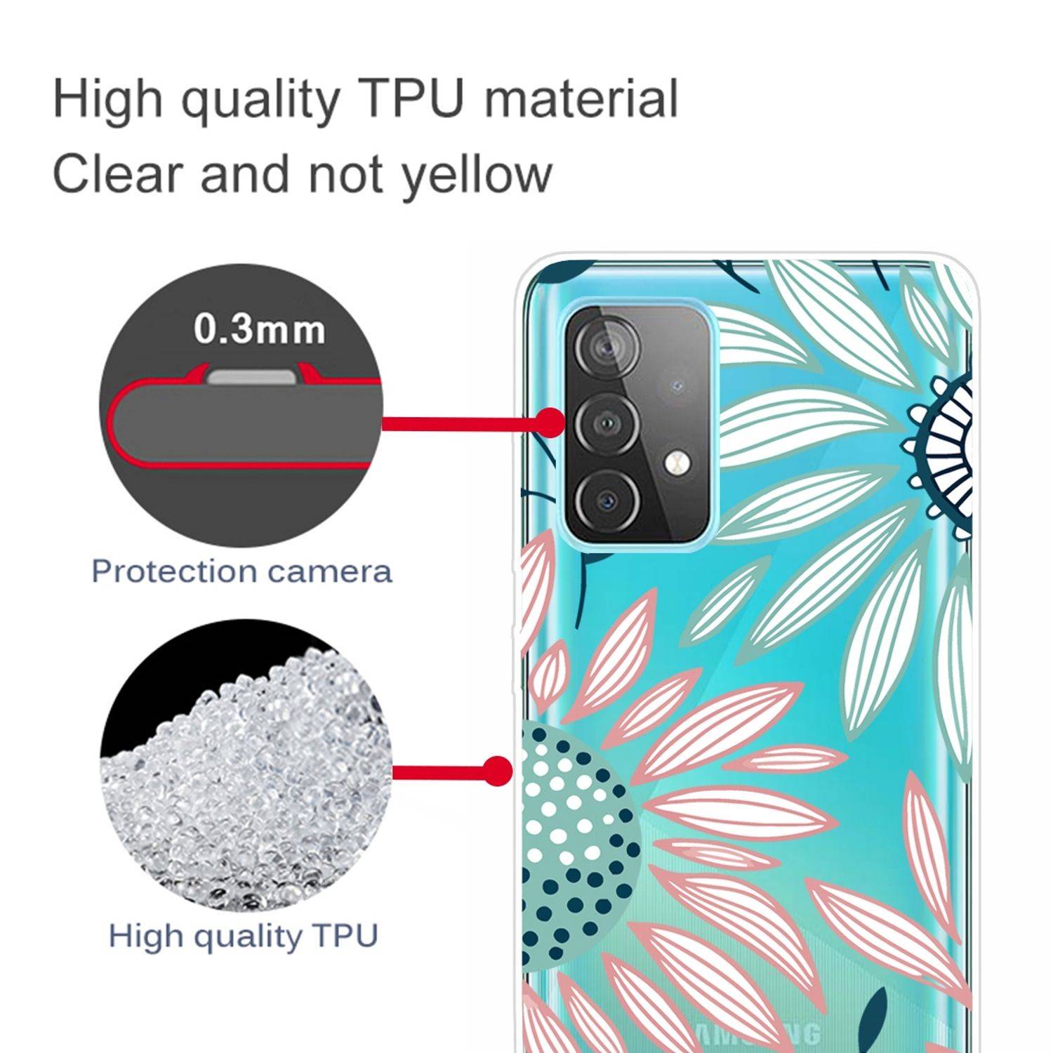 Samsung Galaxy A32 5G Handyhülle Backcover Transparent