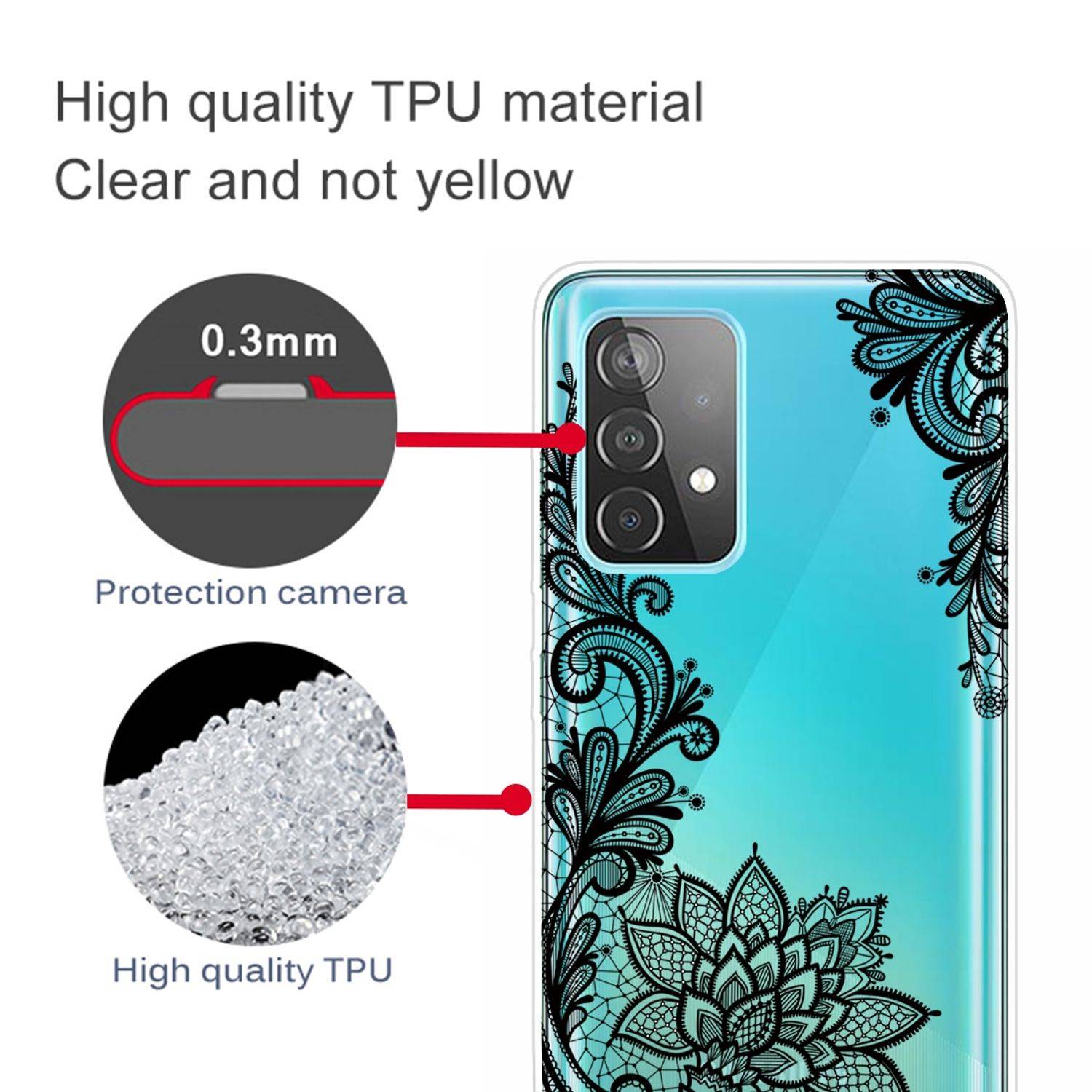 Samsung Galaxy A32 5G Handyhülle Backcover Transparent