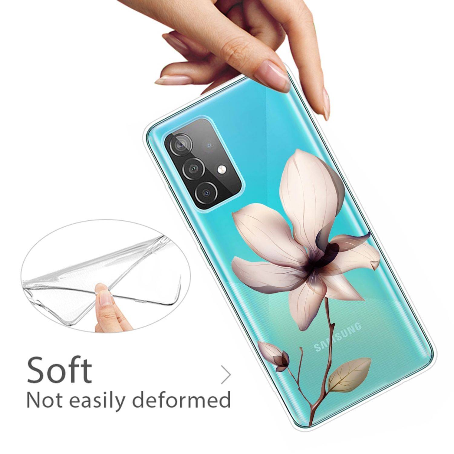 Hülle kompatibel mit Samsung Galaxy A32 5G Kunststoff Soft Handyhülle - Handy Case Transparent