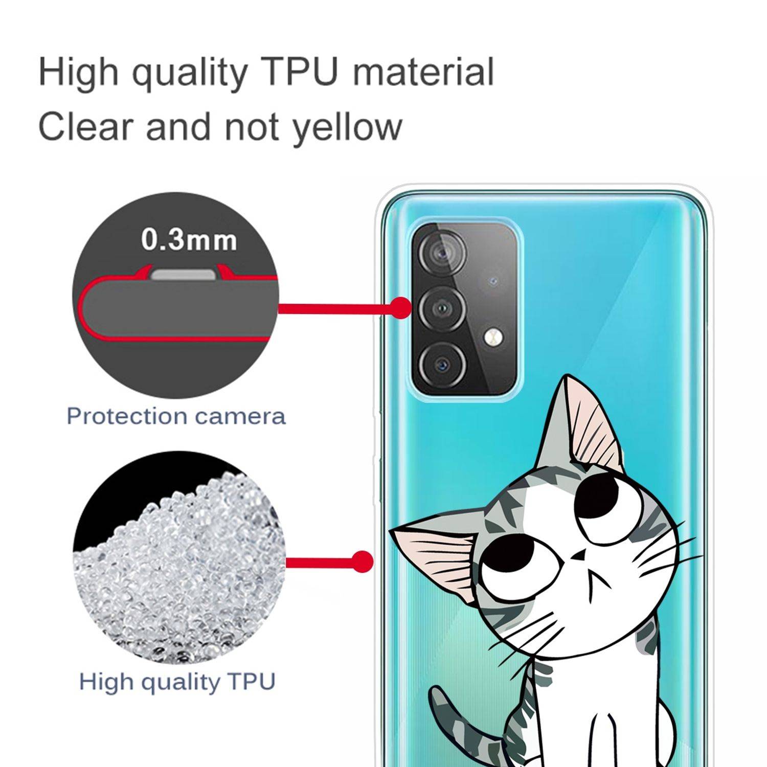 Samsung Galaxy A32 5G Handyhülle Backcover Transparent
