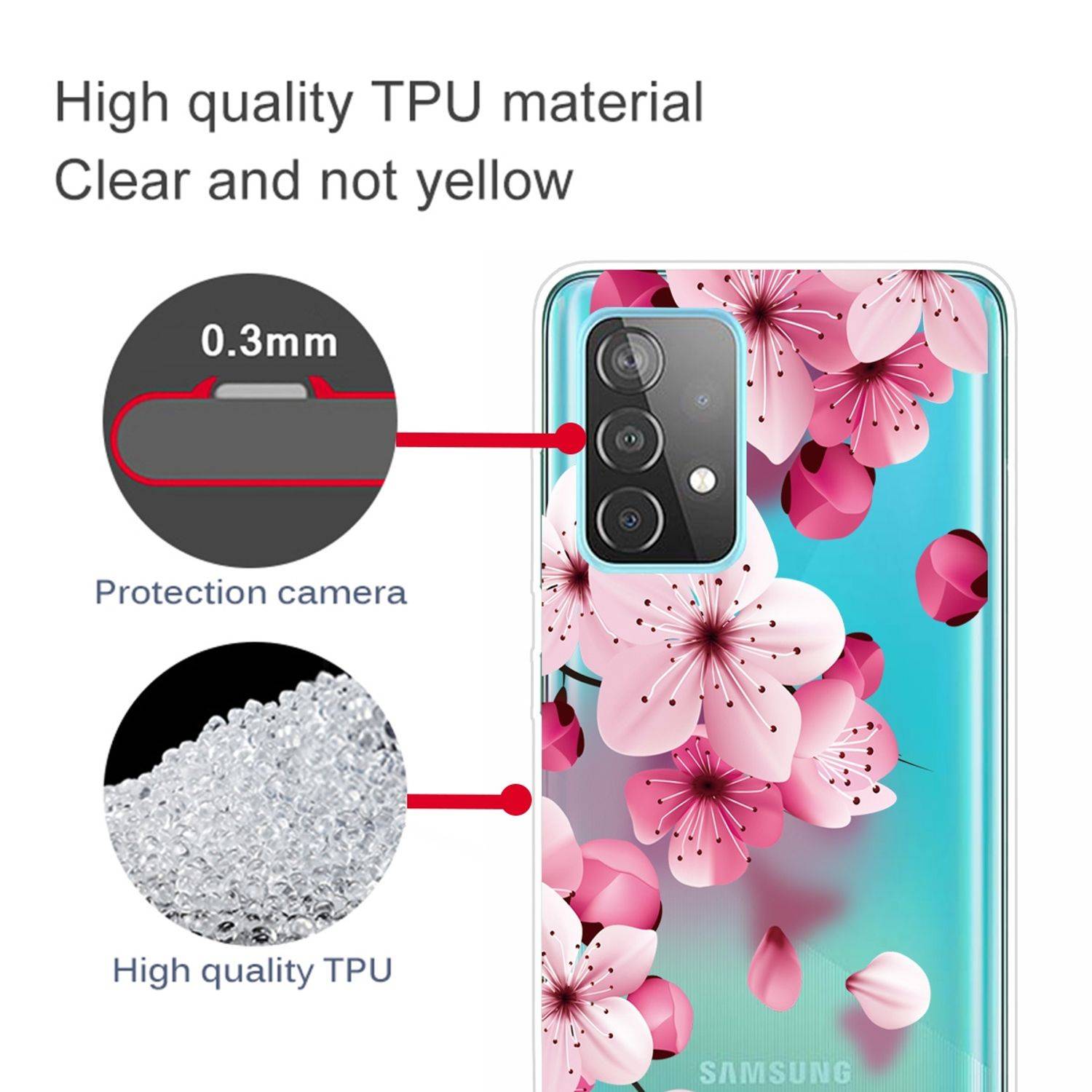 Samsung Galaxy A32 5G Handyhülle Backcover Transparent