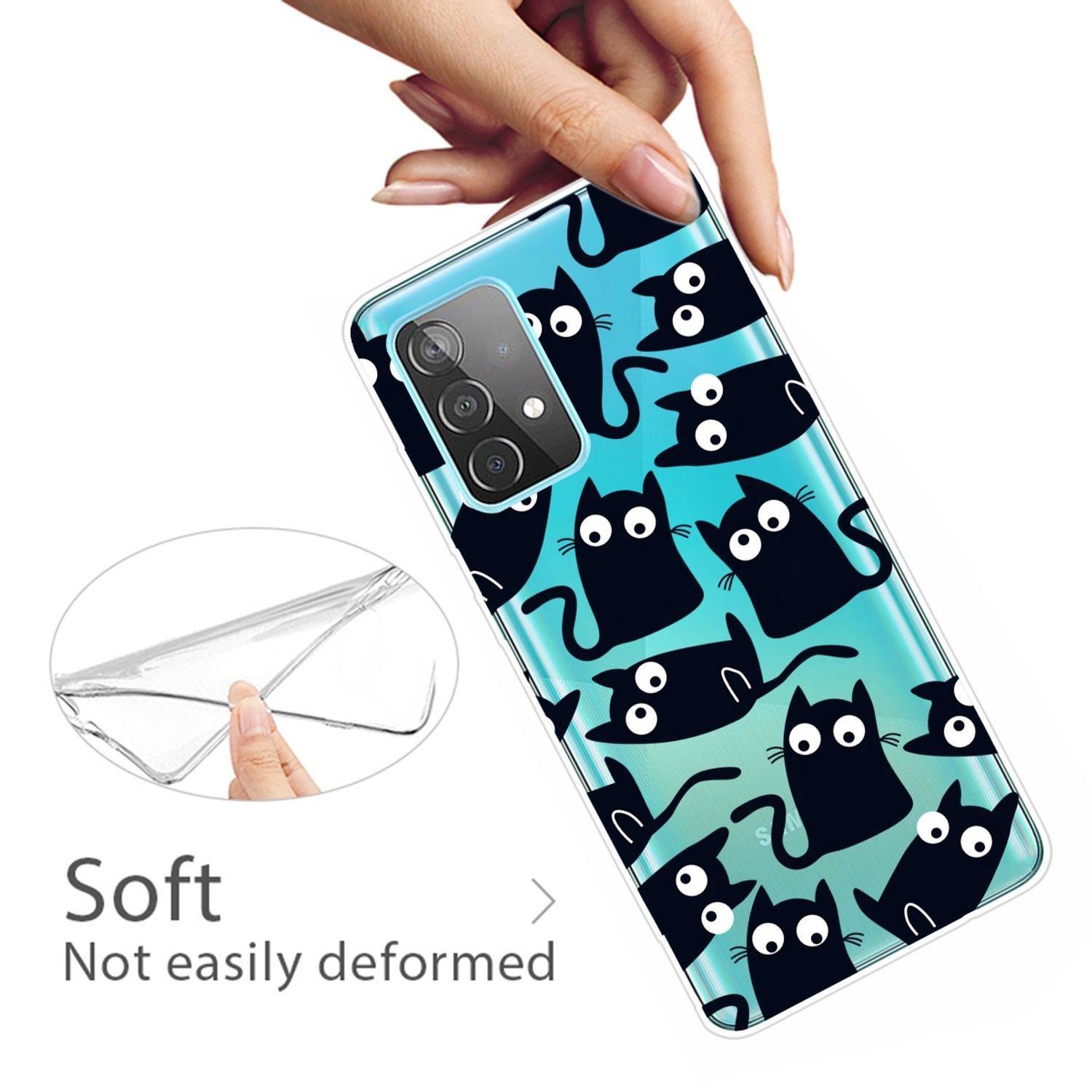 Samsung Galaxy A72 5G Handyhülle Backcover Transparent