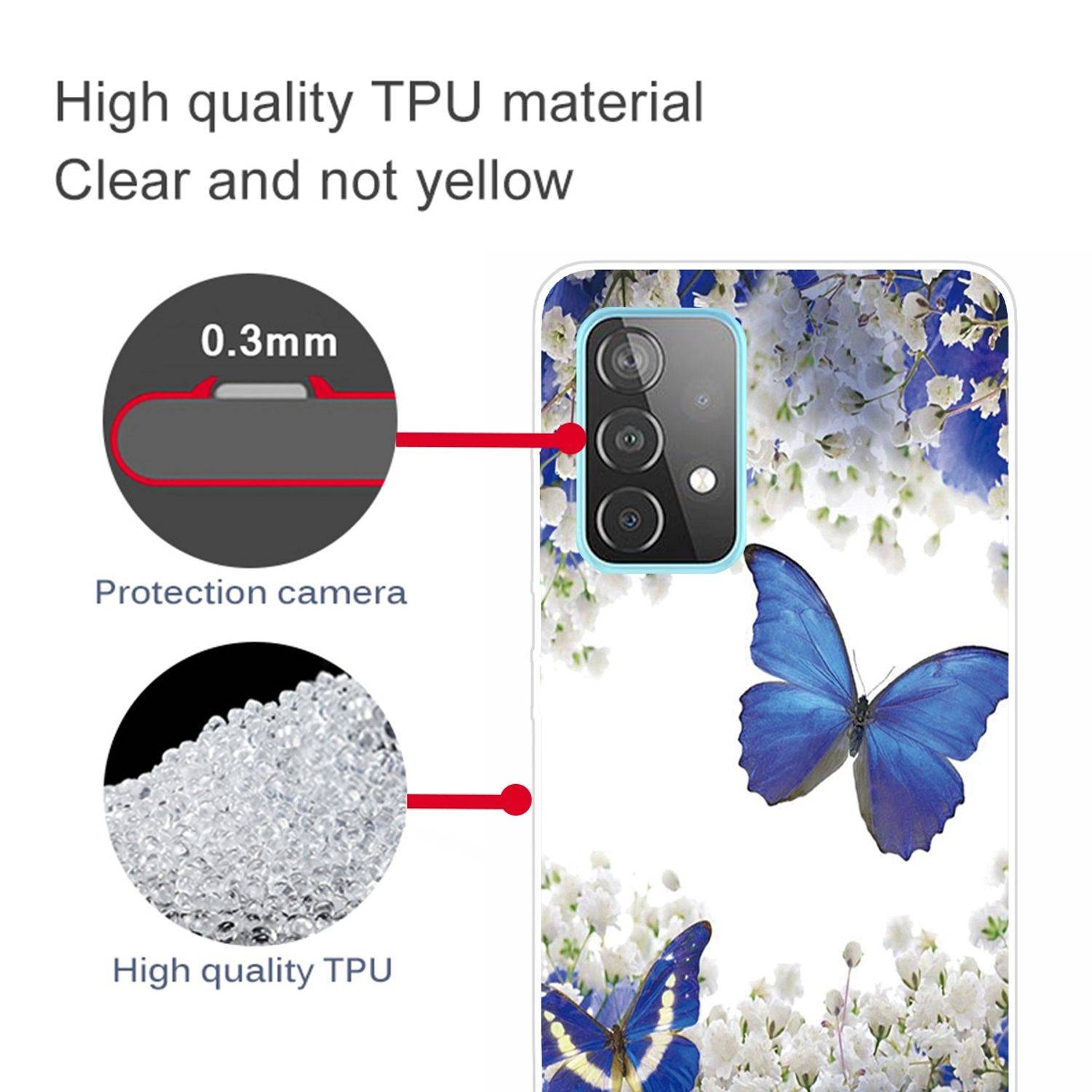 Samsung Galaxy A72 5G Handyhülle Backcover Transparent