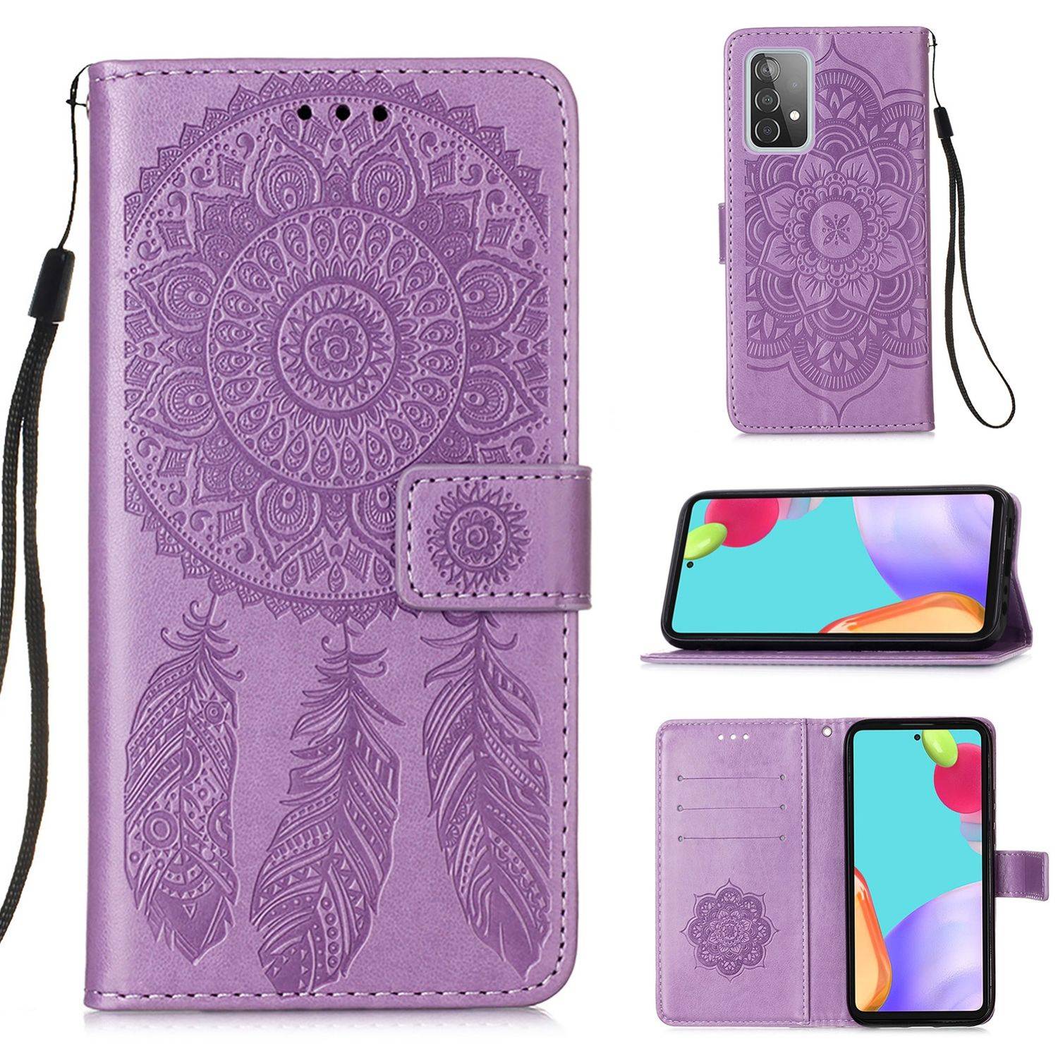Samsung Galaxy A52 5G Handyhülle Bookcover Violett