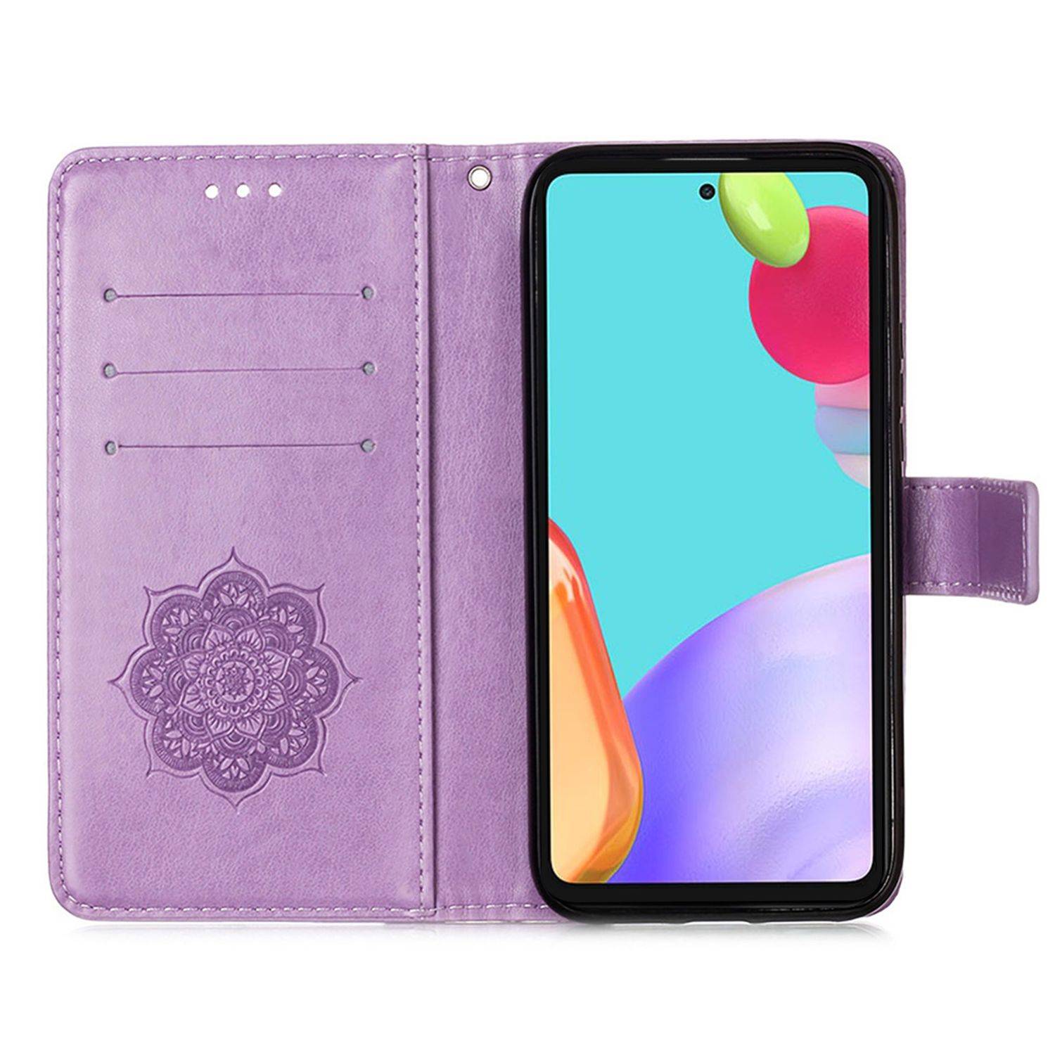Samsung Galaxy A52 5G Handyhülle Bookcover Violett