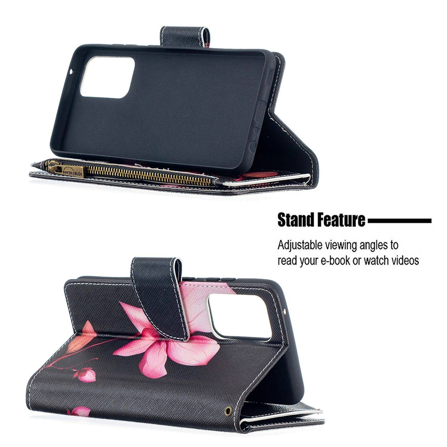 Hülle kompatibel mit Samsung Galaxy A52 4G / 5G / A52s Kunstleder Handyhülle - Handy Case Schwarz