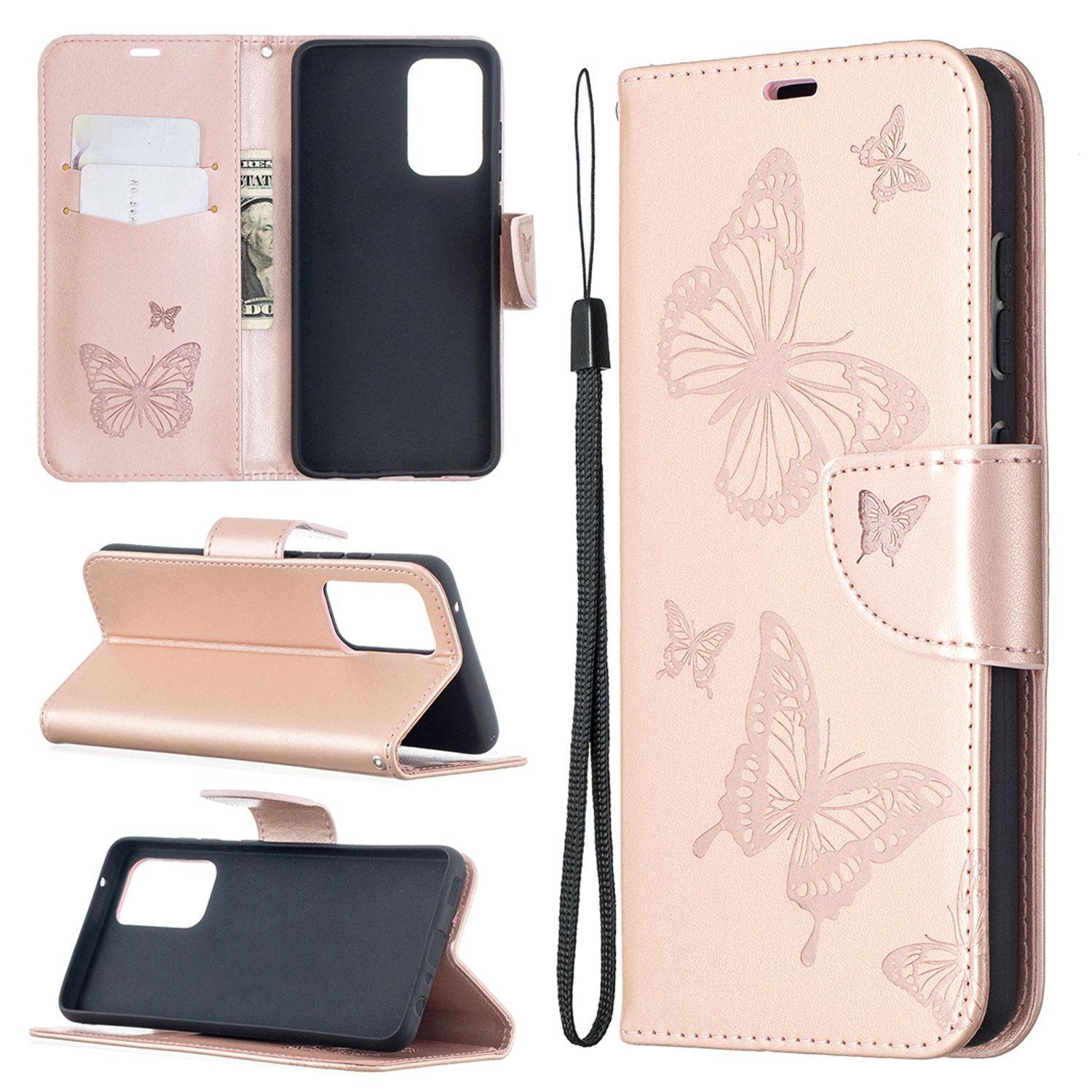 Samsung Galaxy A52 5G Handyhülle Bookcover Rosa