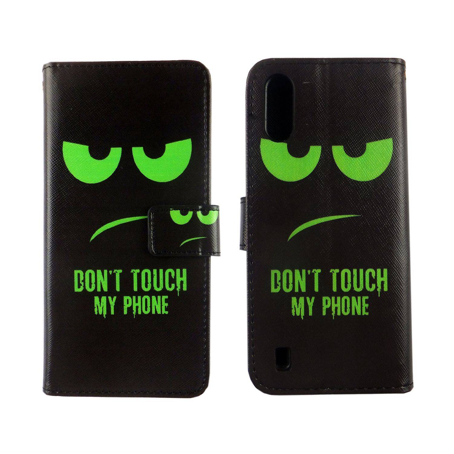 Samsung Galaxy A01 Handyhülle Bookcover Schwarz