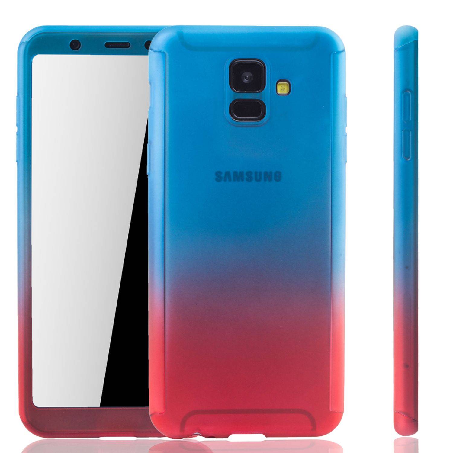 Samsung Galaxy A6 (2018) Handyhülle 360 Grad Schutz Full Cover Mehrfarbig