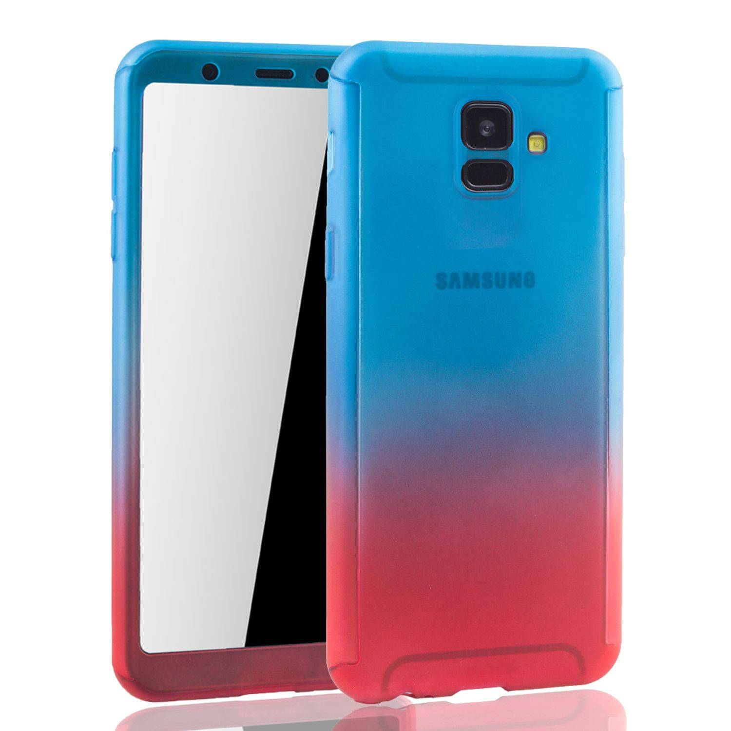 Samsung Galaxy A6 (2018) Handyhülle 360 Grad Schutz Full Cover Mehrfarbig
