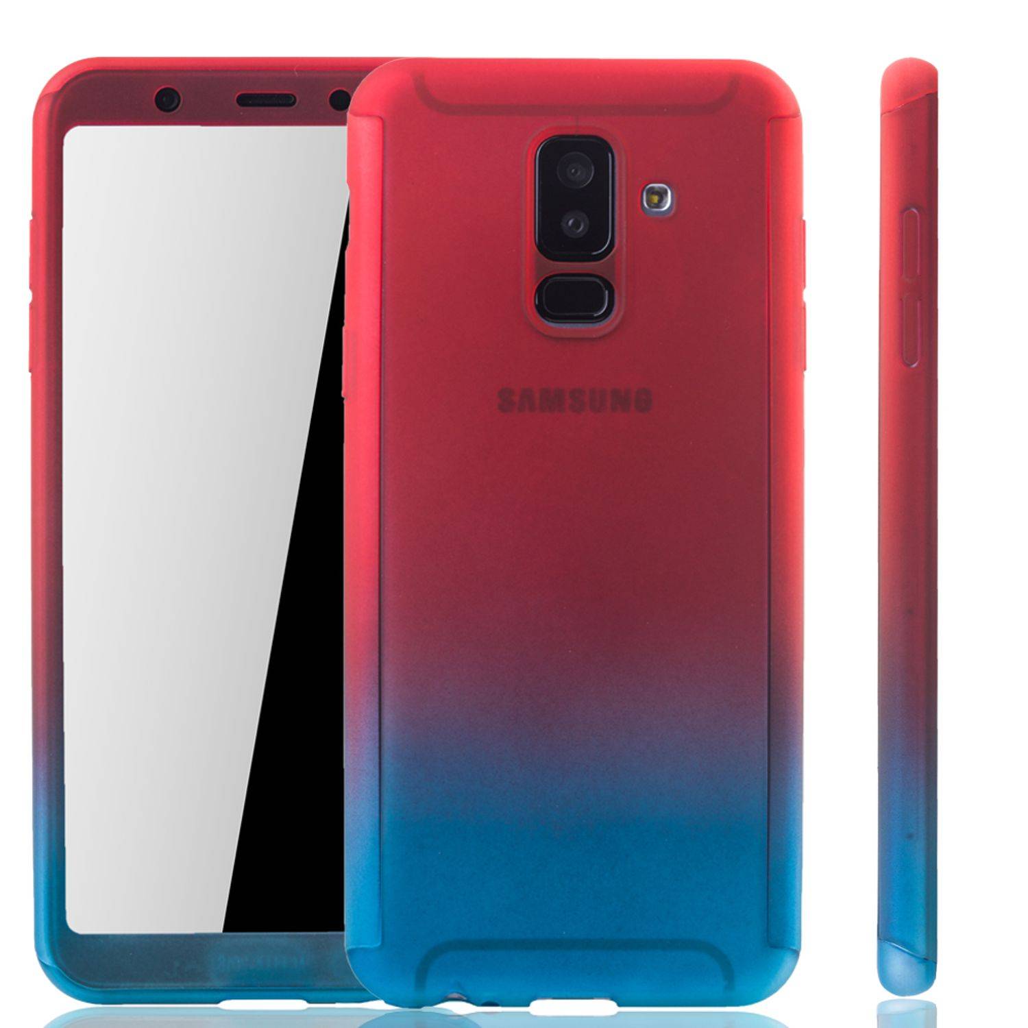 Samsung Galaxy A6 Plus (2018) Handyhülle 360 Grad Schutz Full Cover Mehrfarbig