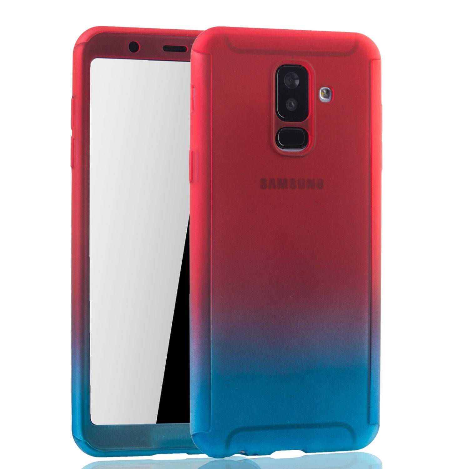 Samsung Galaxy A6 Plus (2018) Handyhülle 360 Grad Schutz Full Cover Mehrfarbig