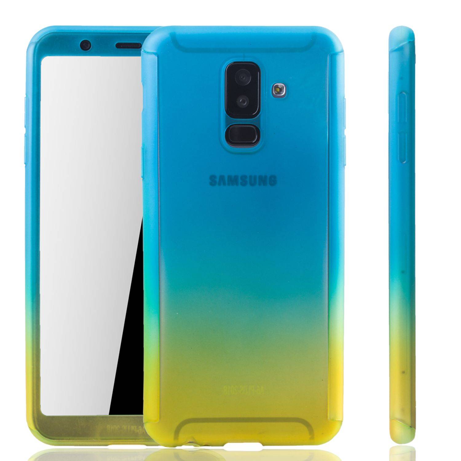 Samsung Galaxy A6 Plus (2018) Handyhülle 360 Grad Schutz Full Cover Mehrfarbig