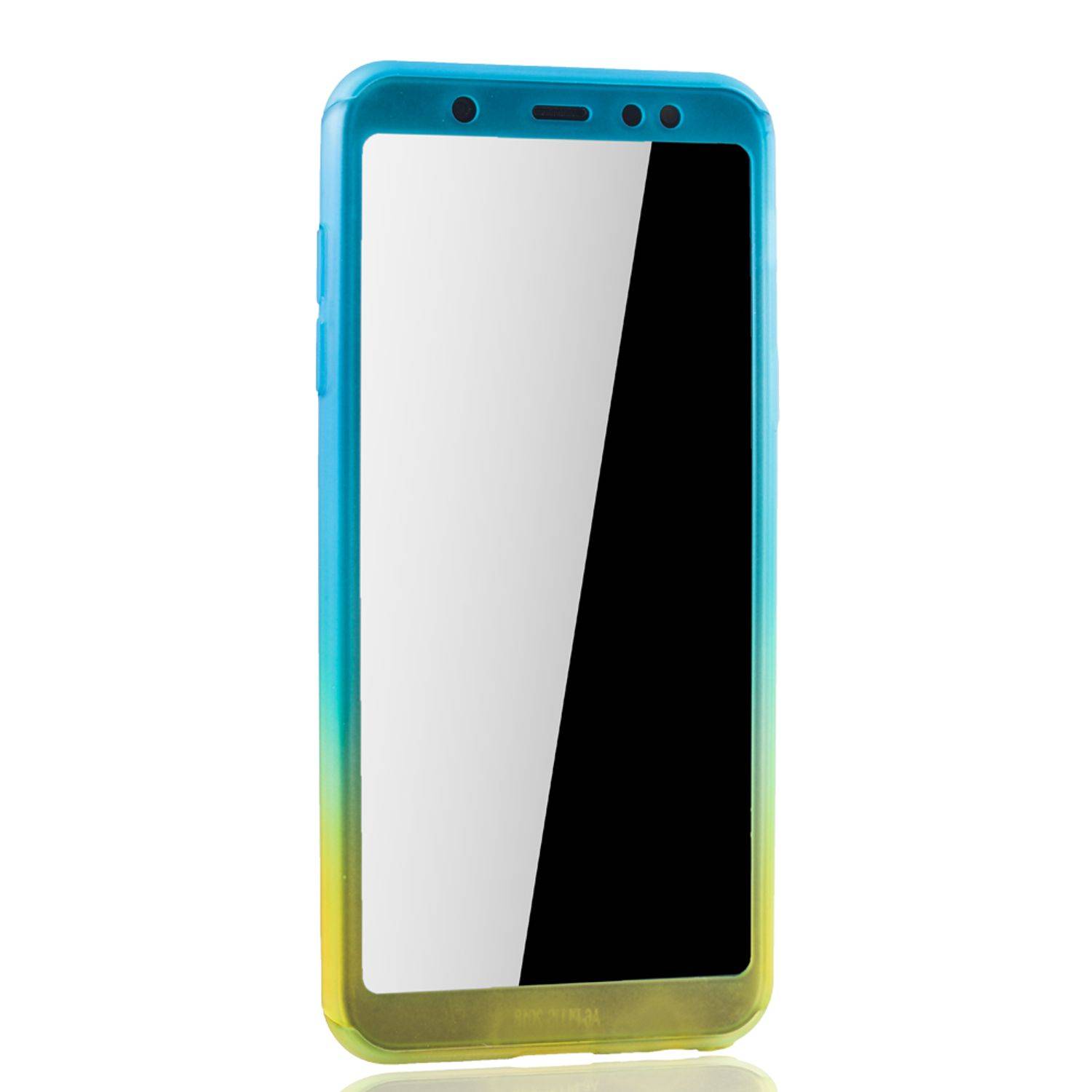 Samsung Galaxy A6 Plus (2018) Handyhülle 360 Grad Schutz Full Cover Mehrfarbig