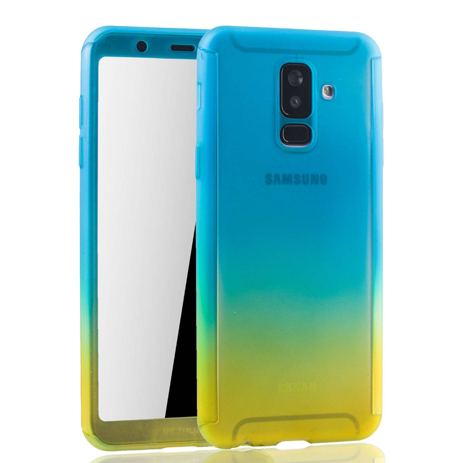 Samsung Galaxy A6 Plus (2018) Handyhülle 360 Grad Schutz Full Cover Mehrfarbig