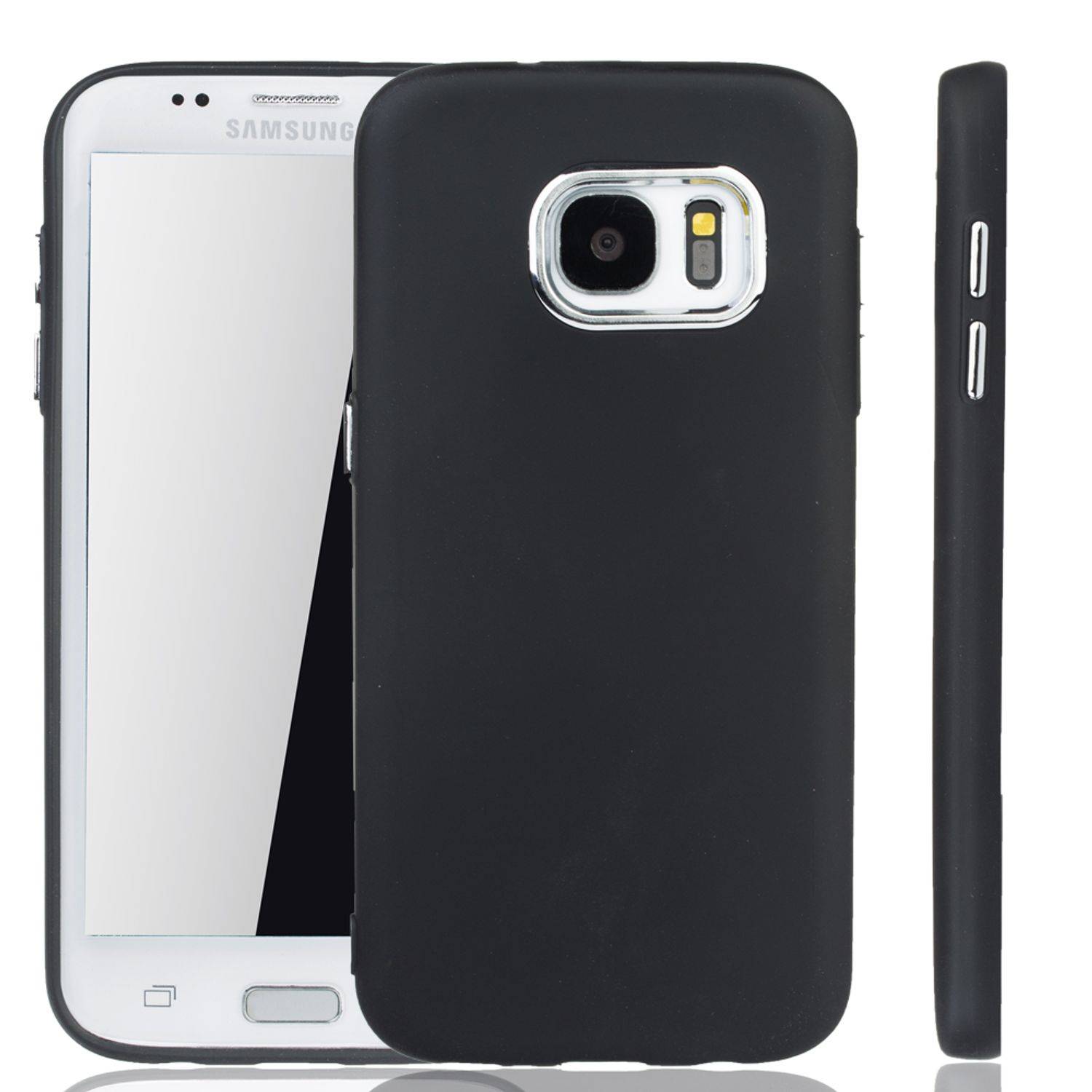 Samsung Galaxy S7 Edge Handyhülle Backcover Schwarz