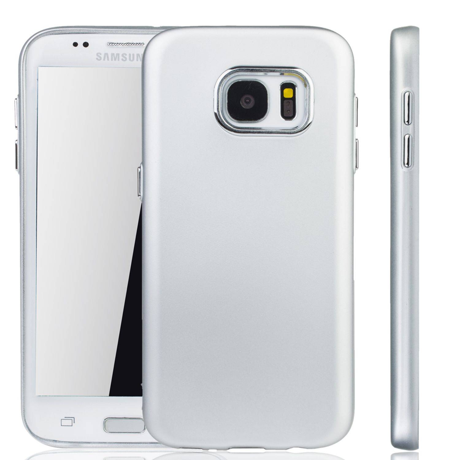 Samsung Galaxy S7 Edge Handyhülle Backcover Silber