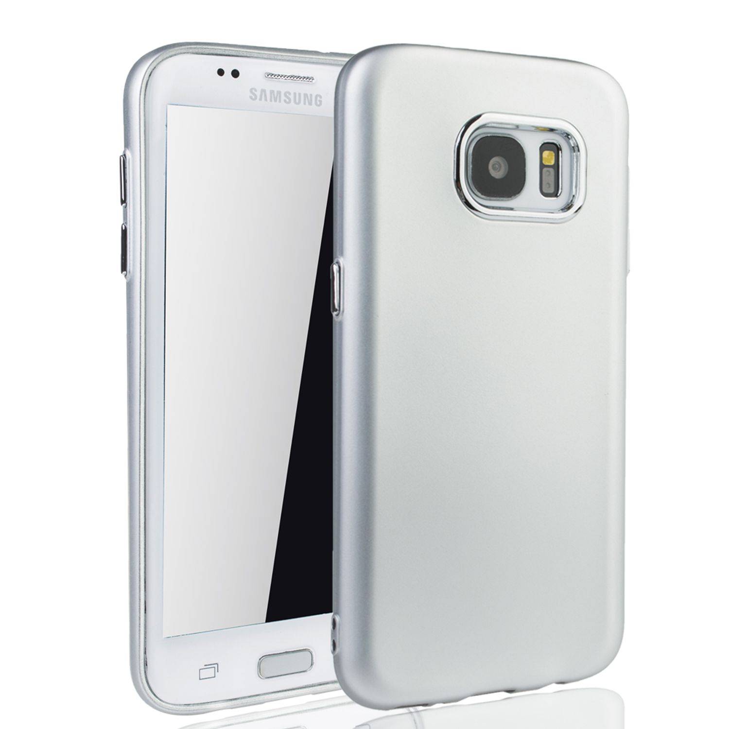 Samsung Galaxy S7 Edge Handyhülle Backcover Silber