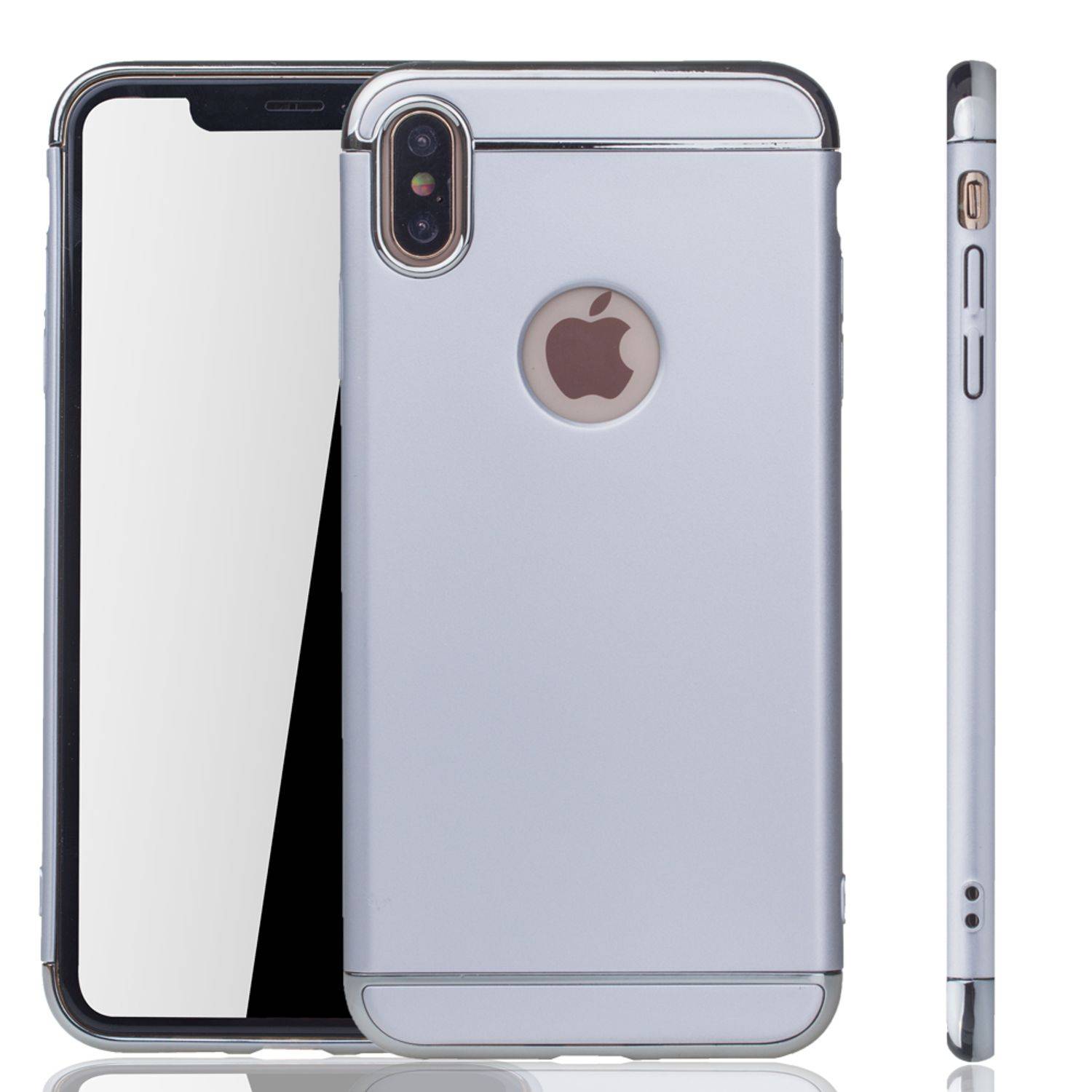 Apple iPhone XS Max Handyhülle Backcover Silber